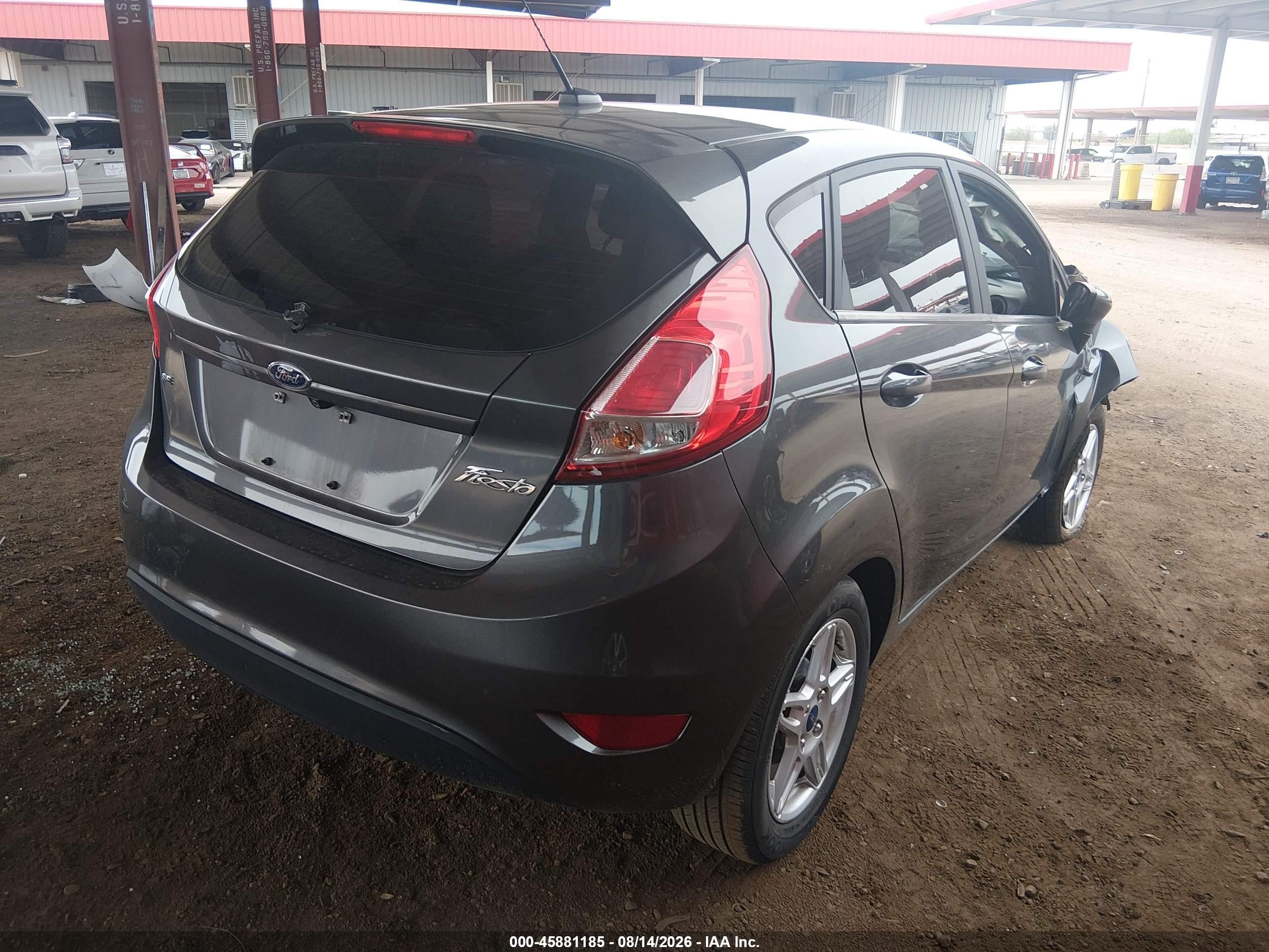 2019 Ford Fiesta Se Серый vin: 3FADP4EJ4KM152715