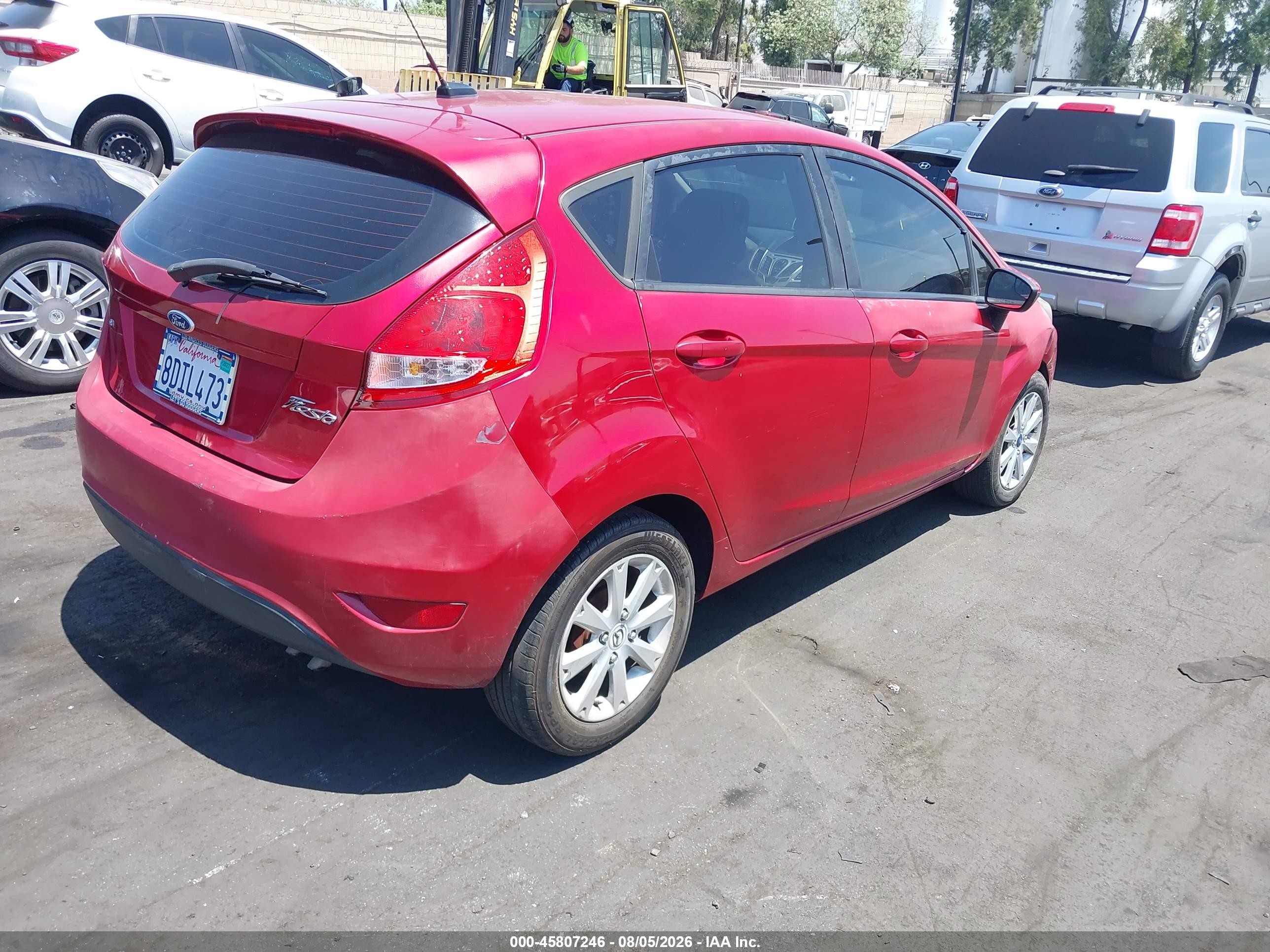 2011 Ford Fiesta Se Red vin: 3FADP4EJ5BM196660
