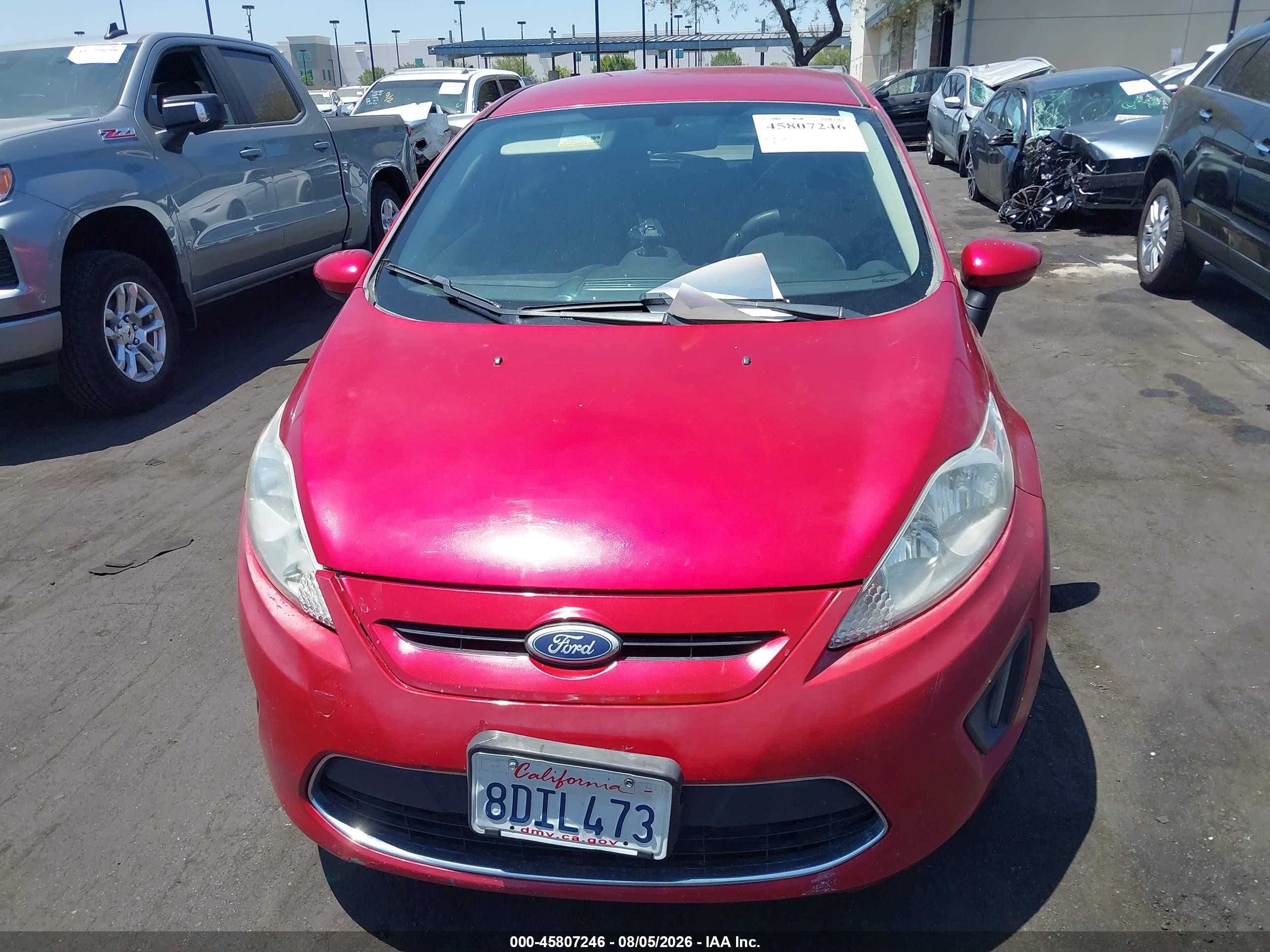 2011 Ford Fiesta Se Red vin: 3FADP4EJ5BM196660