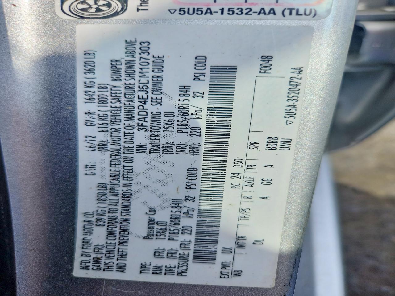 2013 Ford Fiesta Se Silver vin: 3FADP4EJ5DM107303