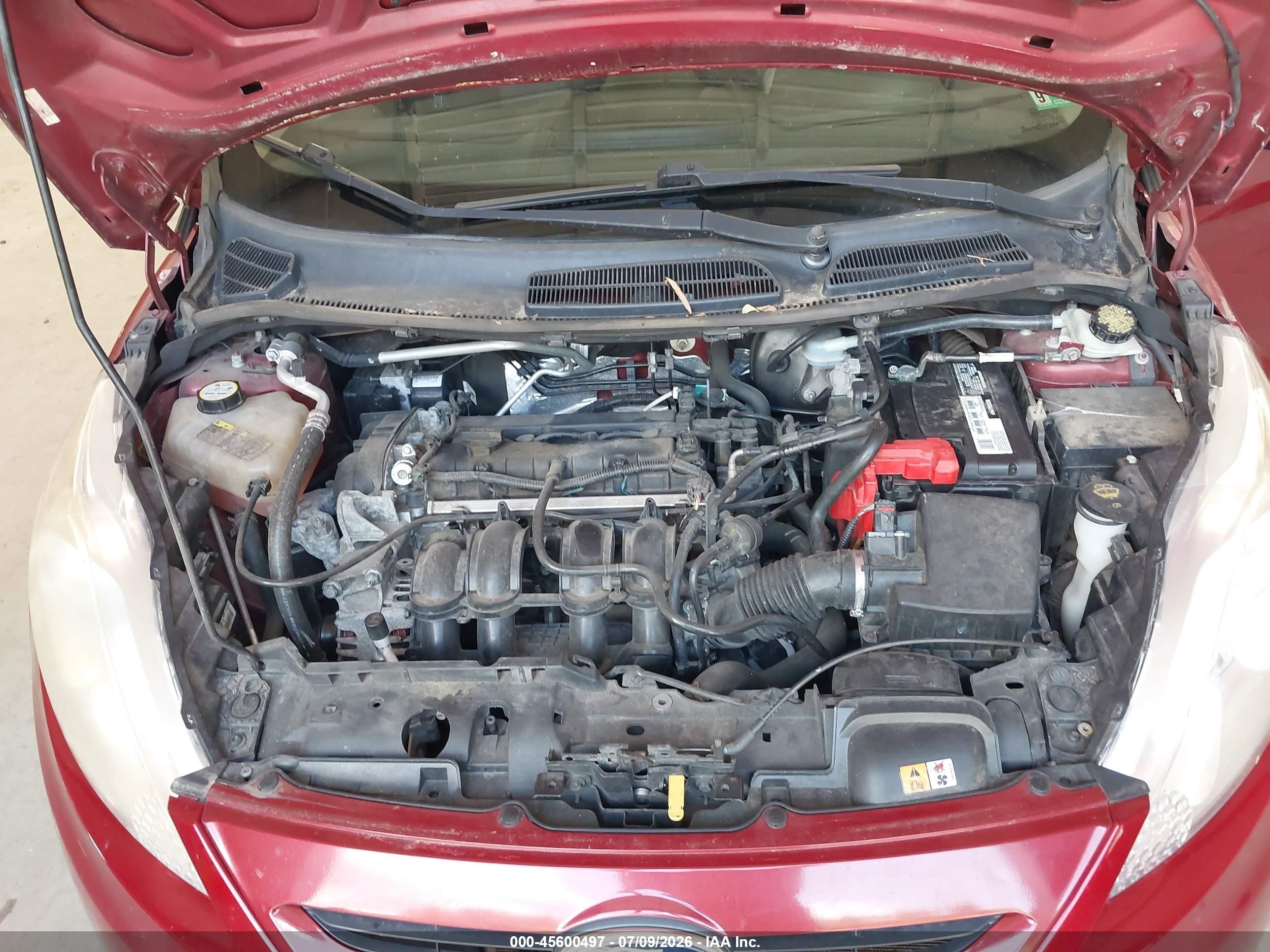 2013 Ford Fiesta Se Red vin: 3FADP4EJ5DM184060