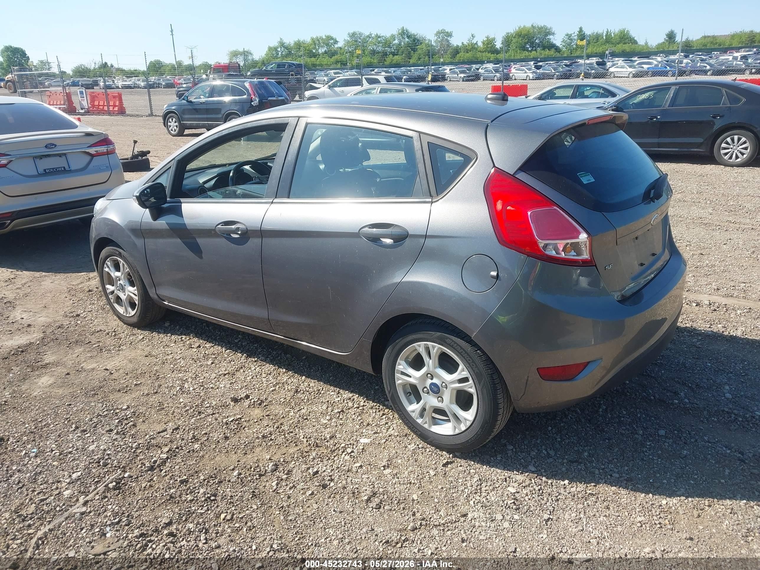 2014 Ford Fiesta Se Gray vin: 3FADP4EJ5EM145731
