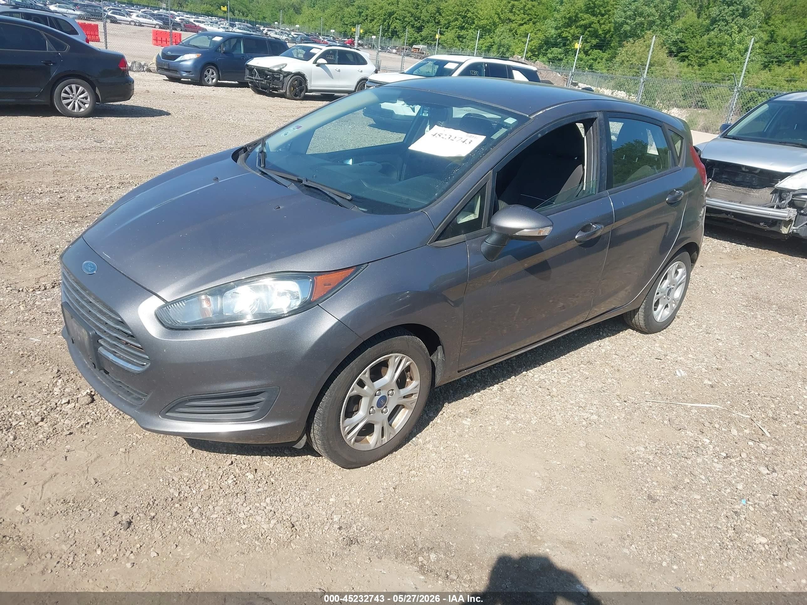 2014 Ford Fiesta Se Gray vin: 3FADP4EJ5EM145731