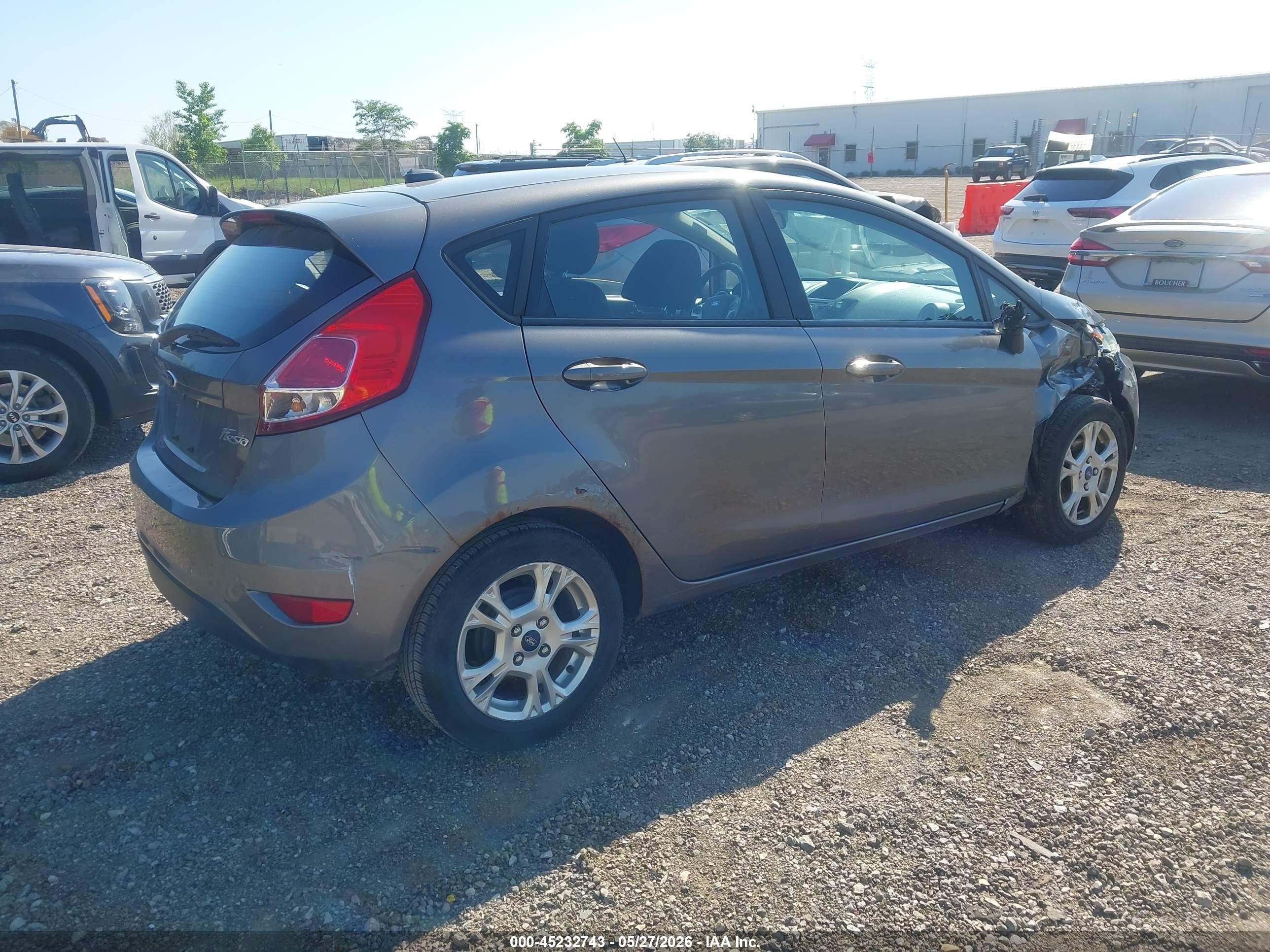 2014 Ford Fiesta Se Gray vin: 3FADP4EJ5EM145731