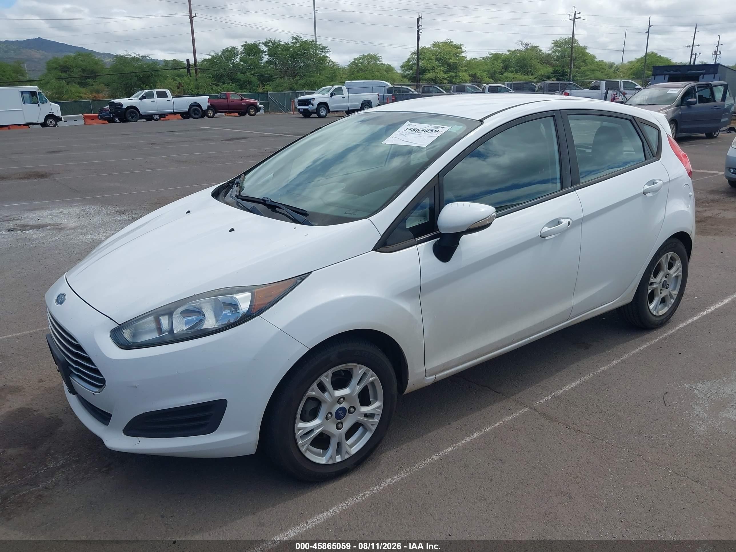 2014 Ford Fiesta Se White vin: 3FADP4EJ5EM227569