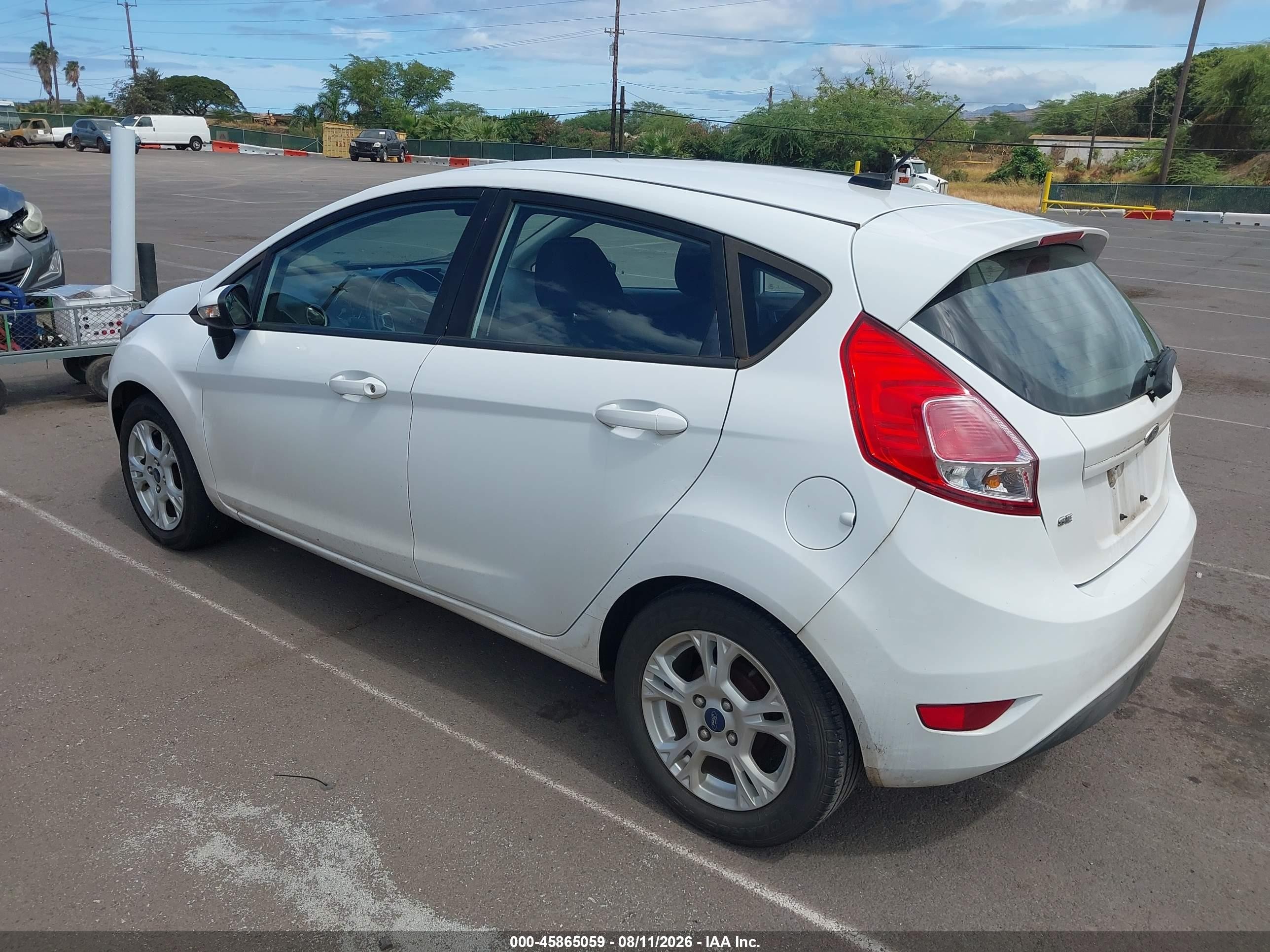 2014 Ford Fiesta Se White vin: 3FADP4EJ5EM227569