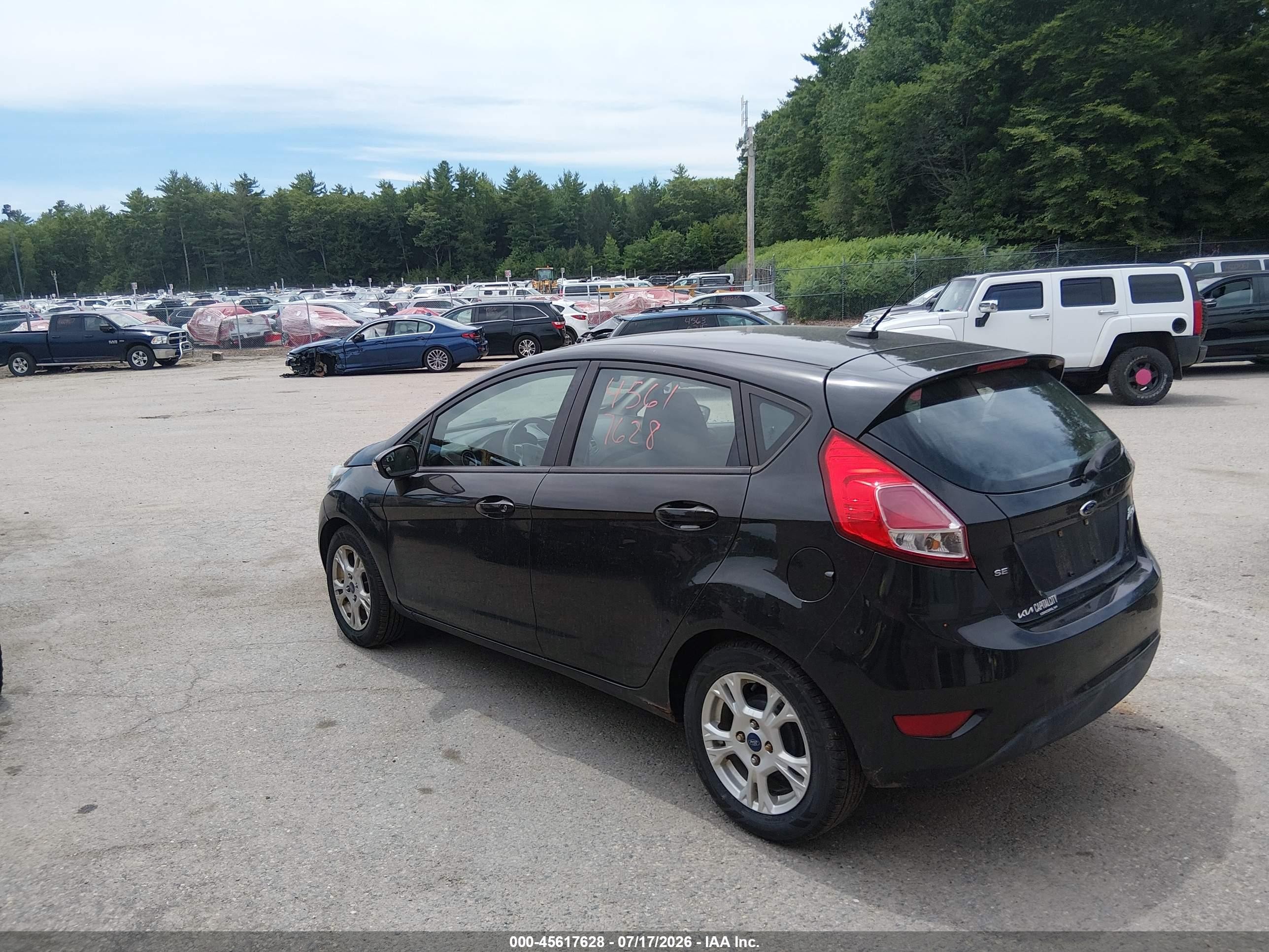2015 Ford Fiesta Se Black vin: 3FADP4EJ5FM202396