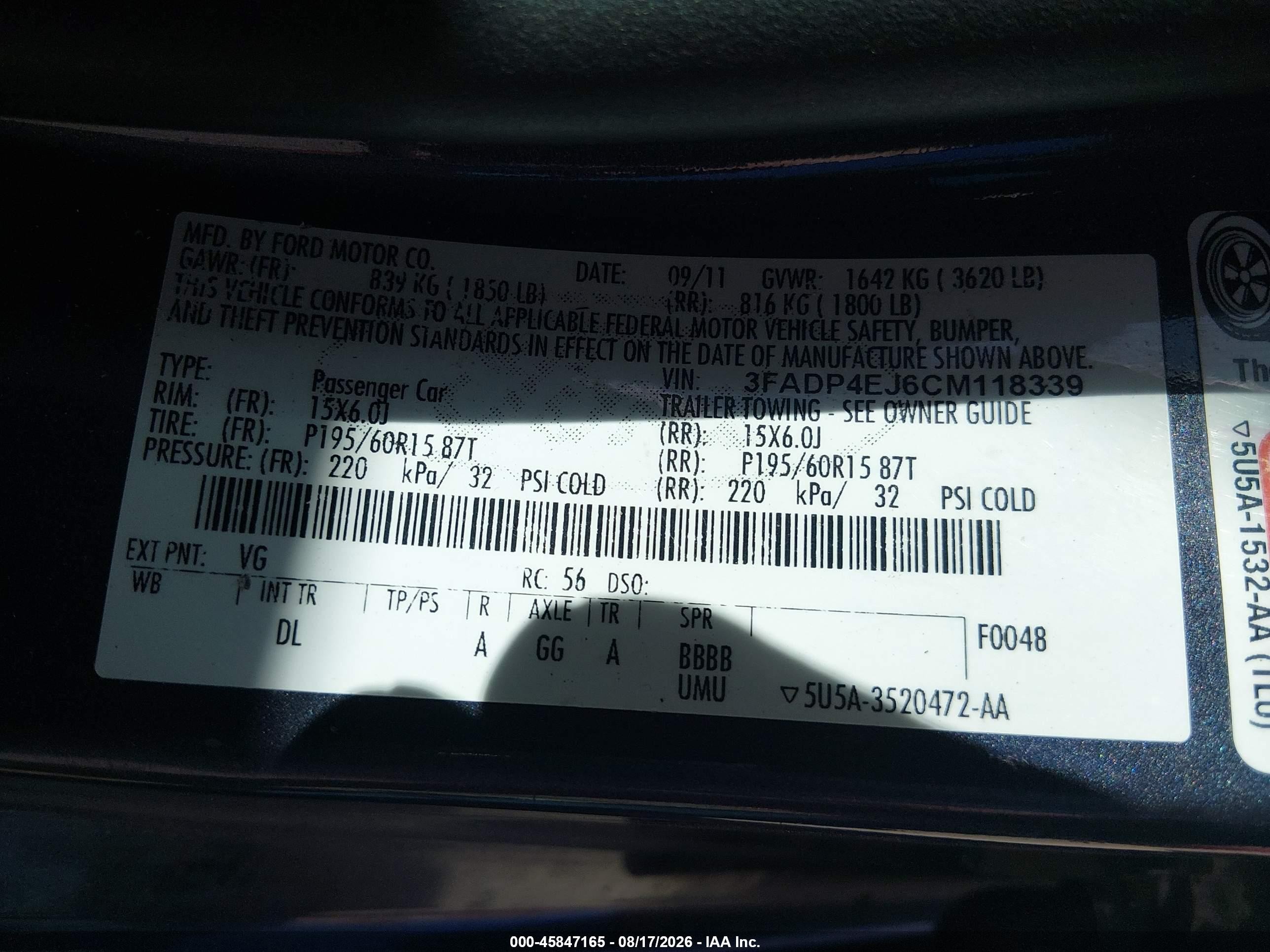 2012 Ford Fiesta Se Синий vin: 3FADP4EJ6CM118339