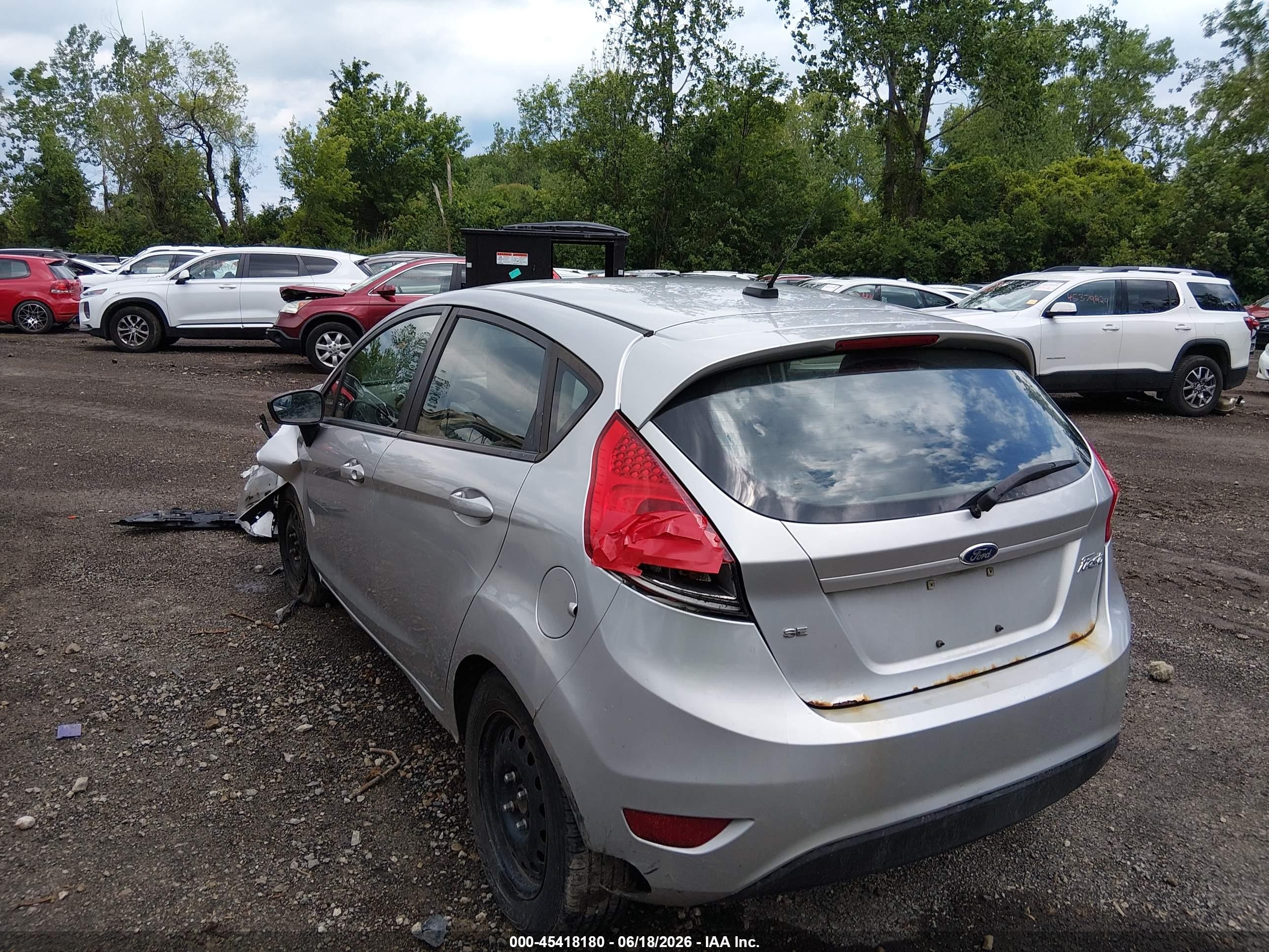2012 Ford Fiesta Se Silver vin: 3FADP4EJ6CM132287