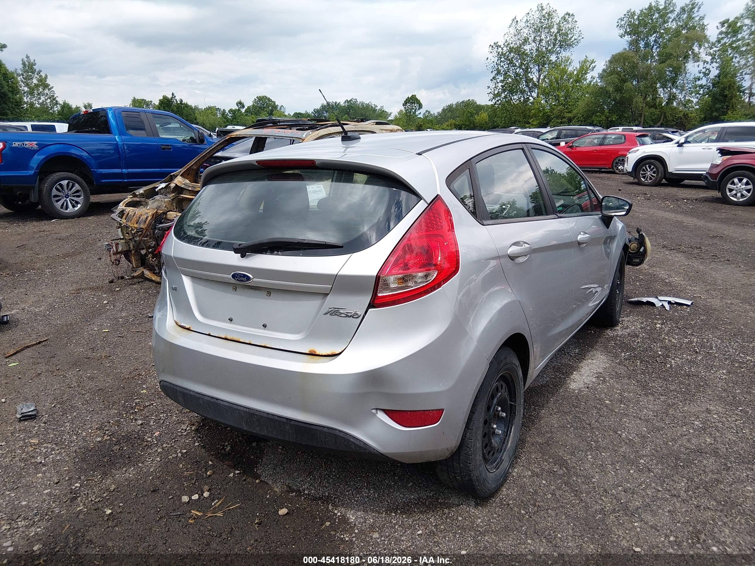 2012 Ford Fiesta Se Silver vin: 3FADP4EJ6CM132287