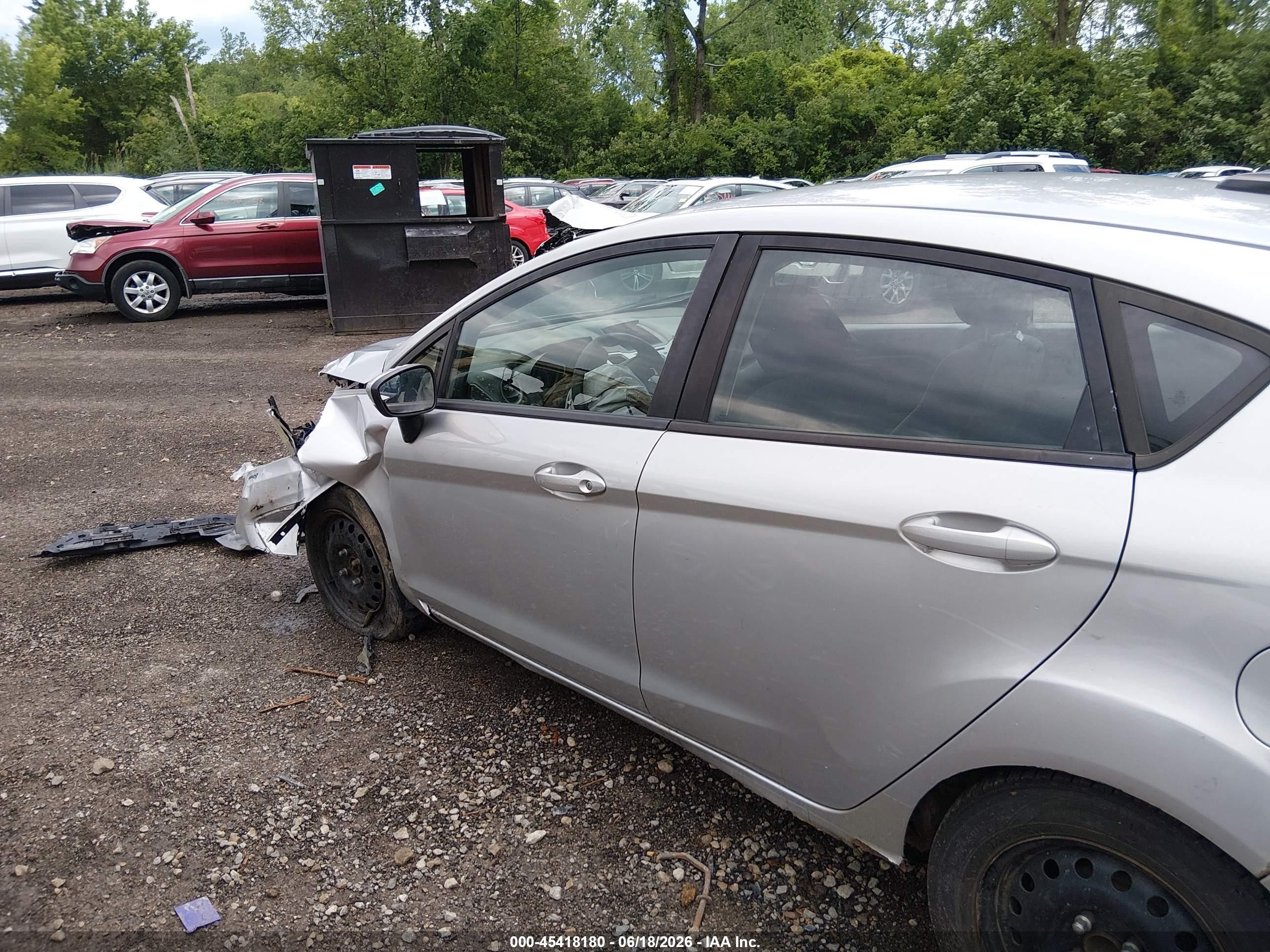 2012 Ford Fiesta Se Silver vin: 3FADP4EJ6CM132287