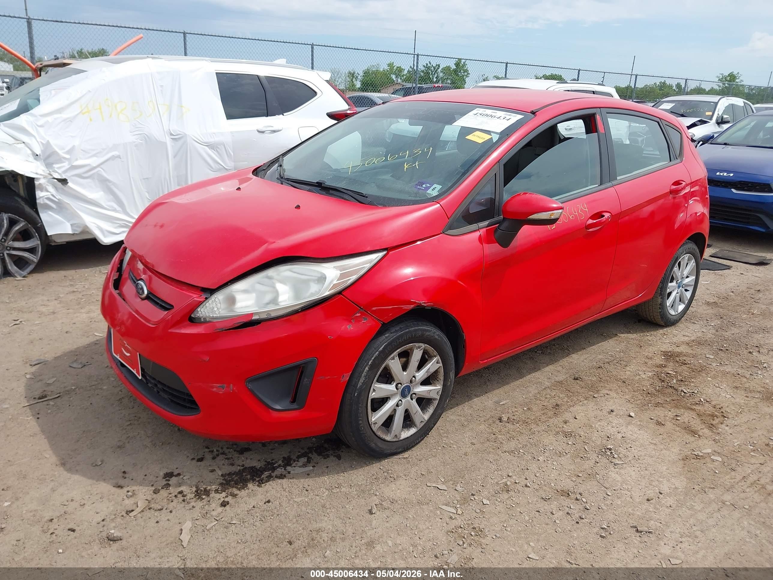 2013 Ford Fiesta Se Red vin: 3FADP4EJ6DM174850