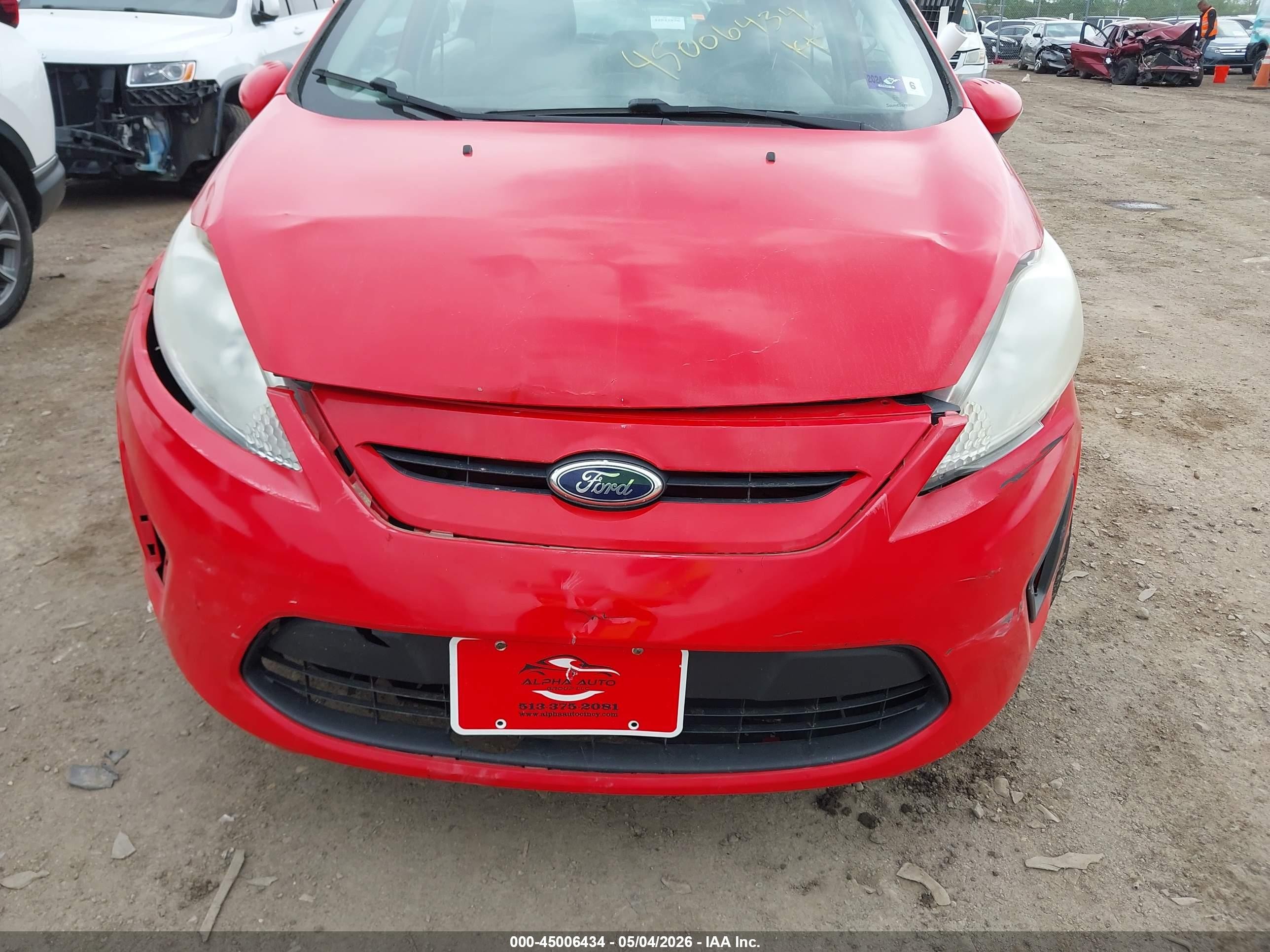 2013 Ford Fiesta Se Red vin: 3FADP4EJ6DM174850