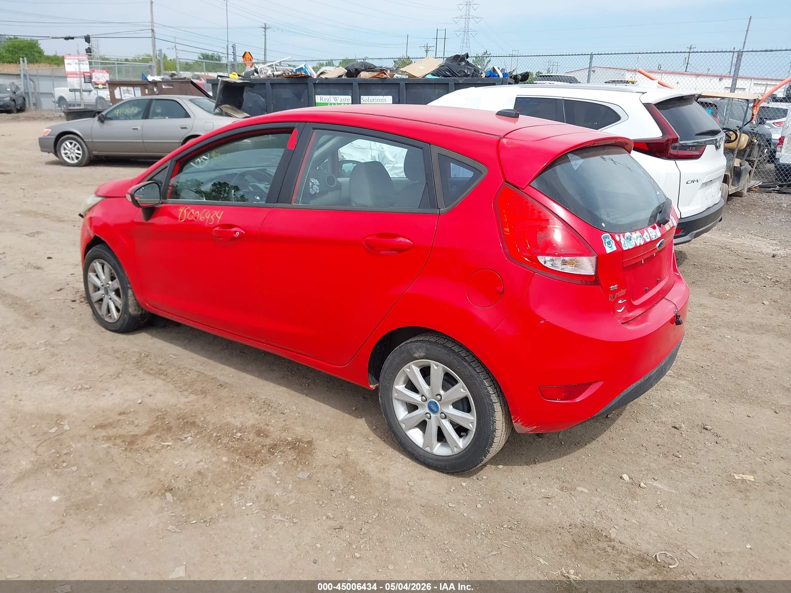 2013 Ford Fiesta Se Red vin: 3FADP4EJ6DM174850