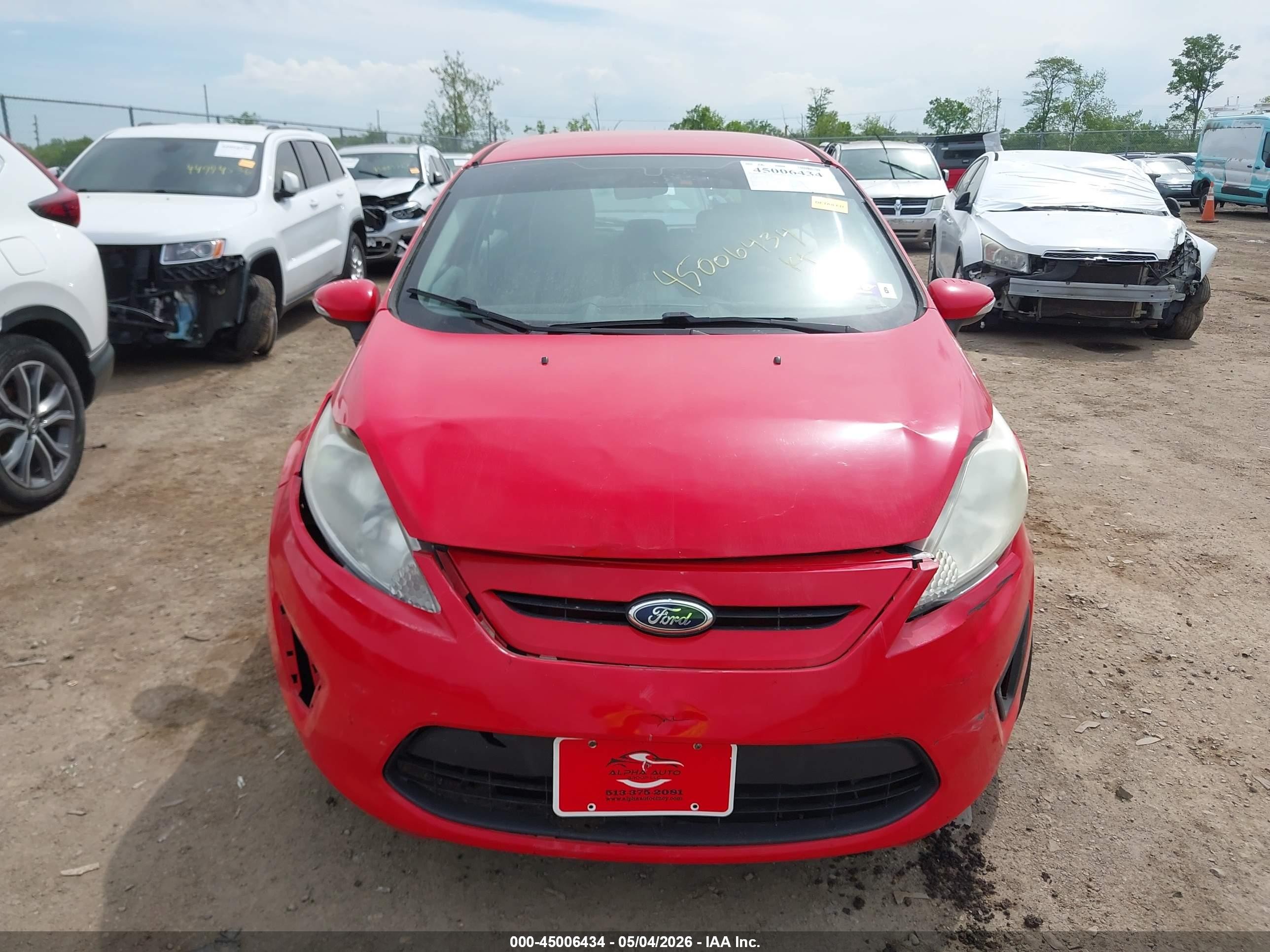 2013 Ford Fiesta Se Red vin: 3FADP4EJ6DM174850