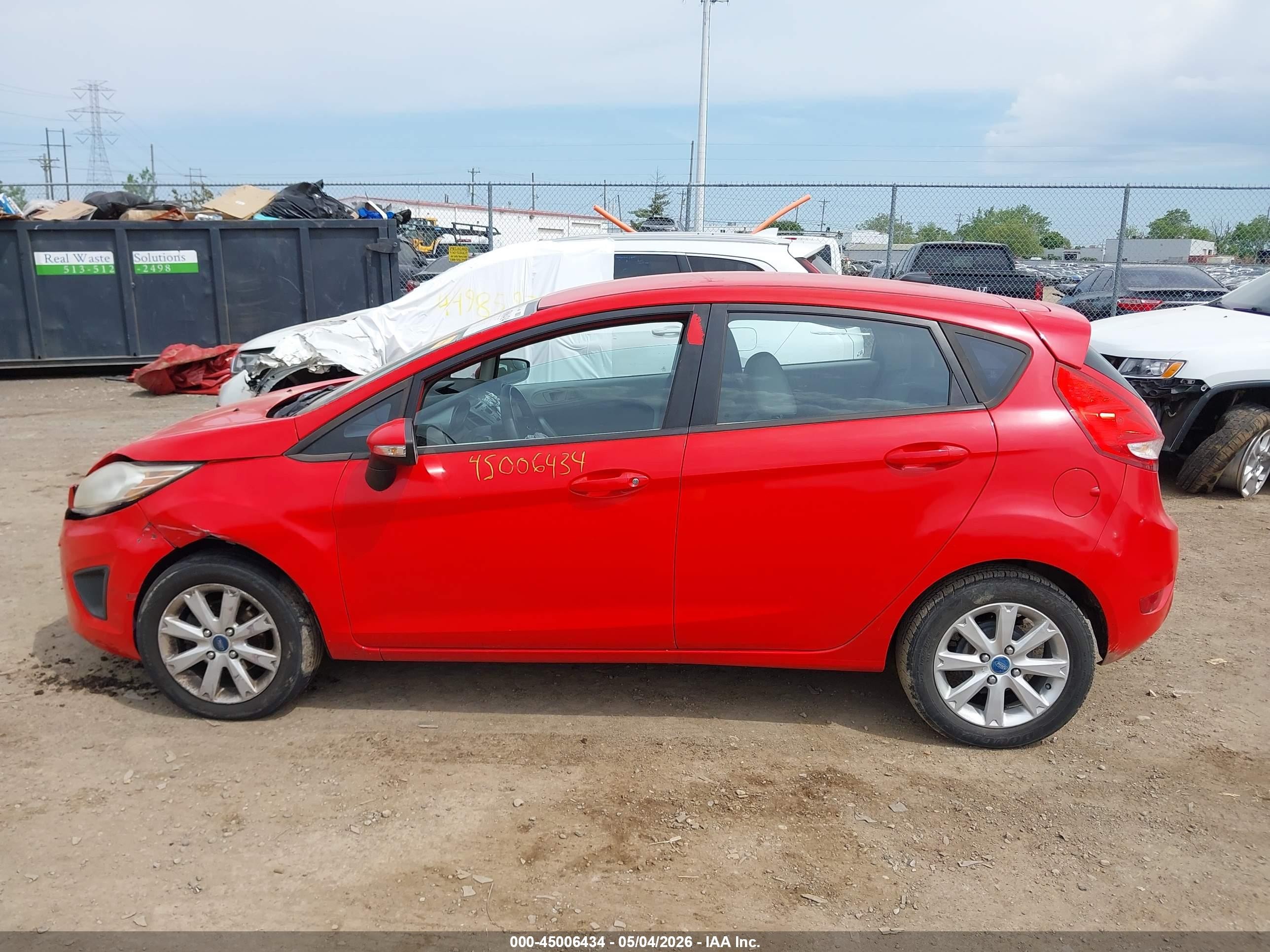 2013 Ford Fiesta Se Red vin: 3FADP4EJ6DM174850