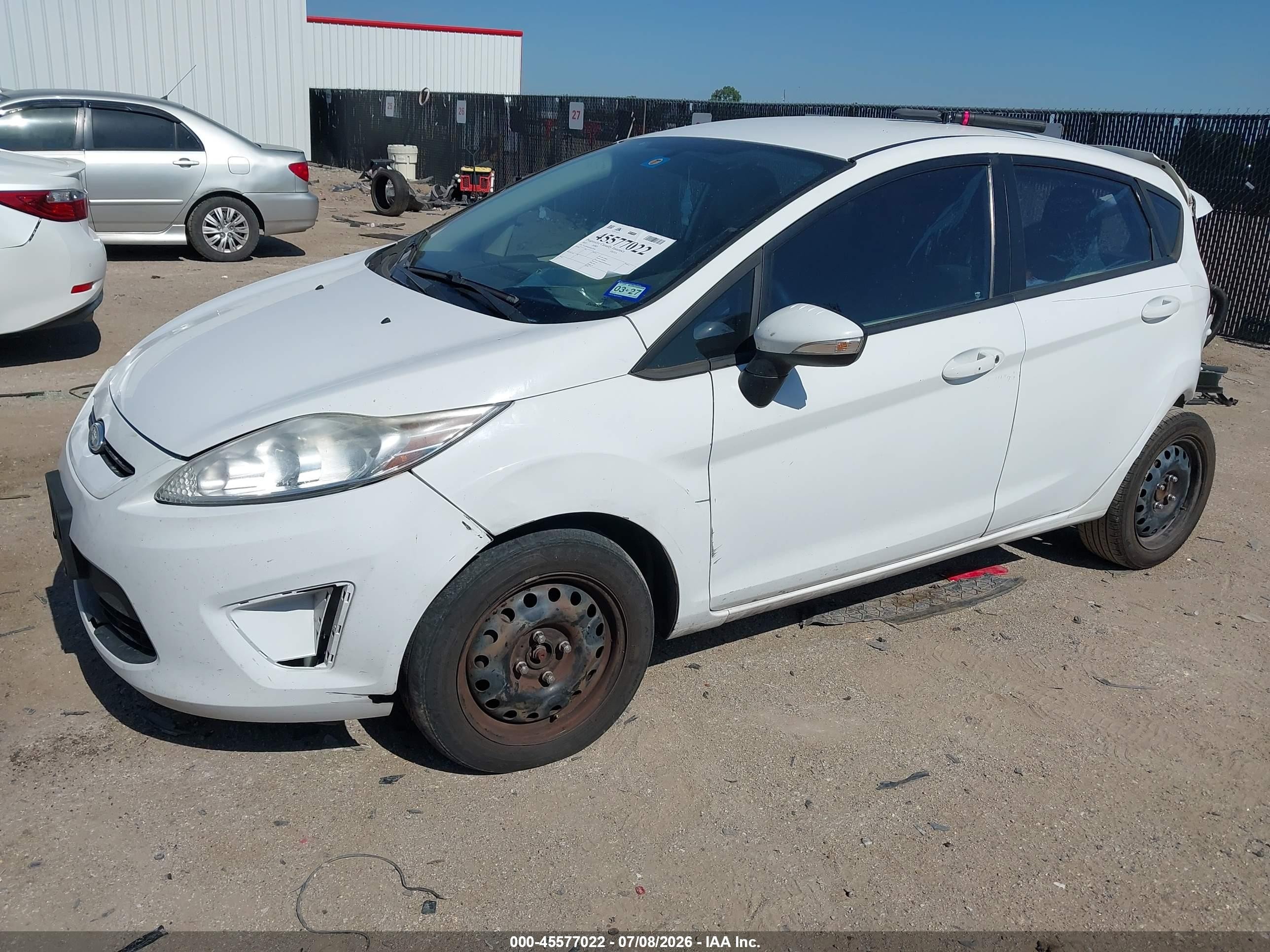 2013 Ford Fiesta Se White vin: 3FADP4EJ6DM176582
