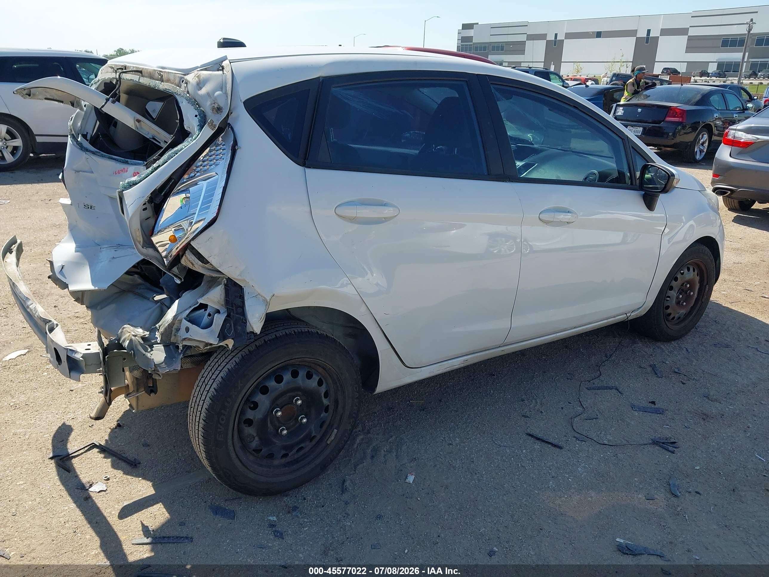 2013 Ford Fiesta Se White vin: 3FADP4EJ6DM176582