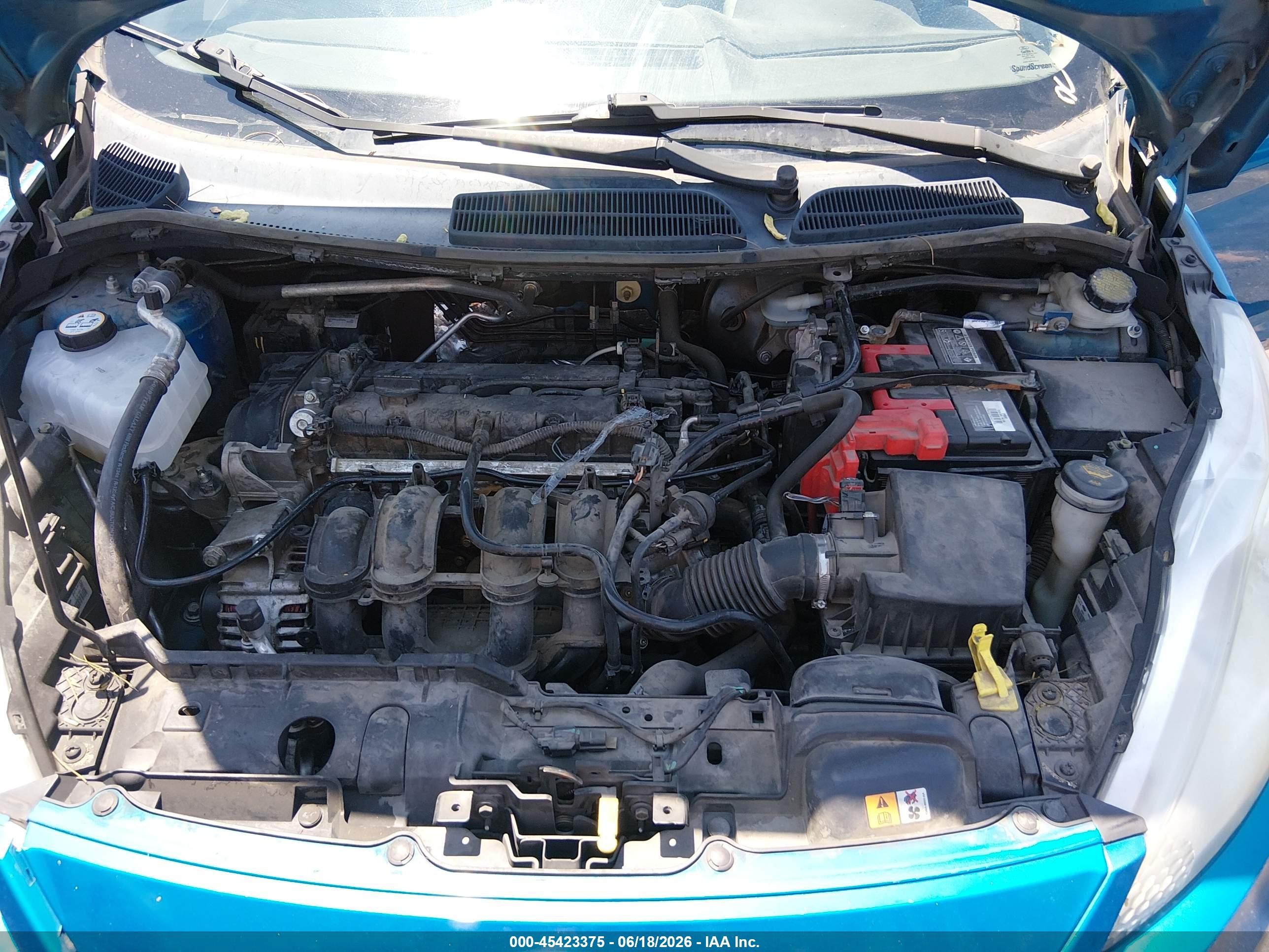 2013 Ford Fiesta Se Blue vin: 3FADP4EJ6DM186223