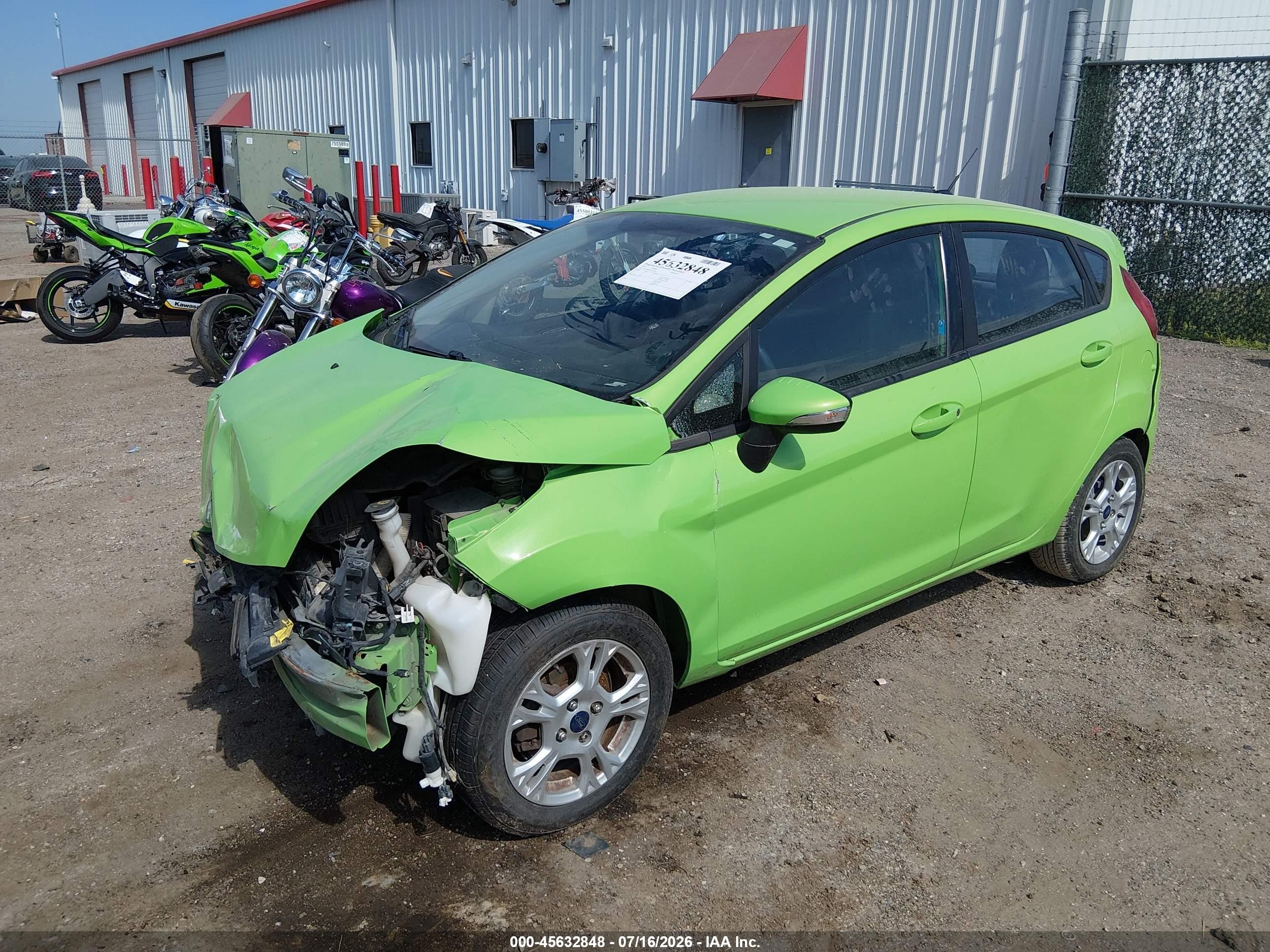 2014 Ford Fiesta Se Green vin: 3FADP4EJ6EM132941