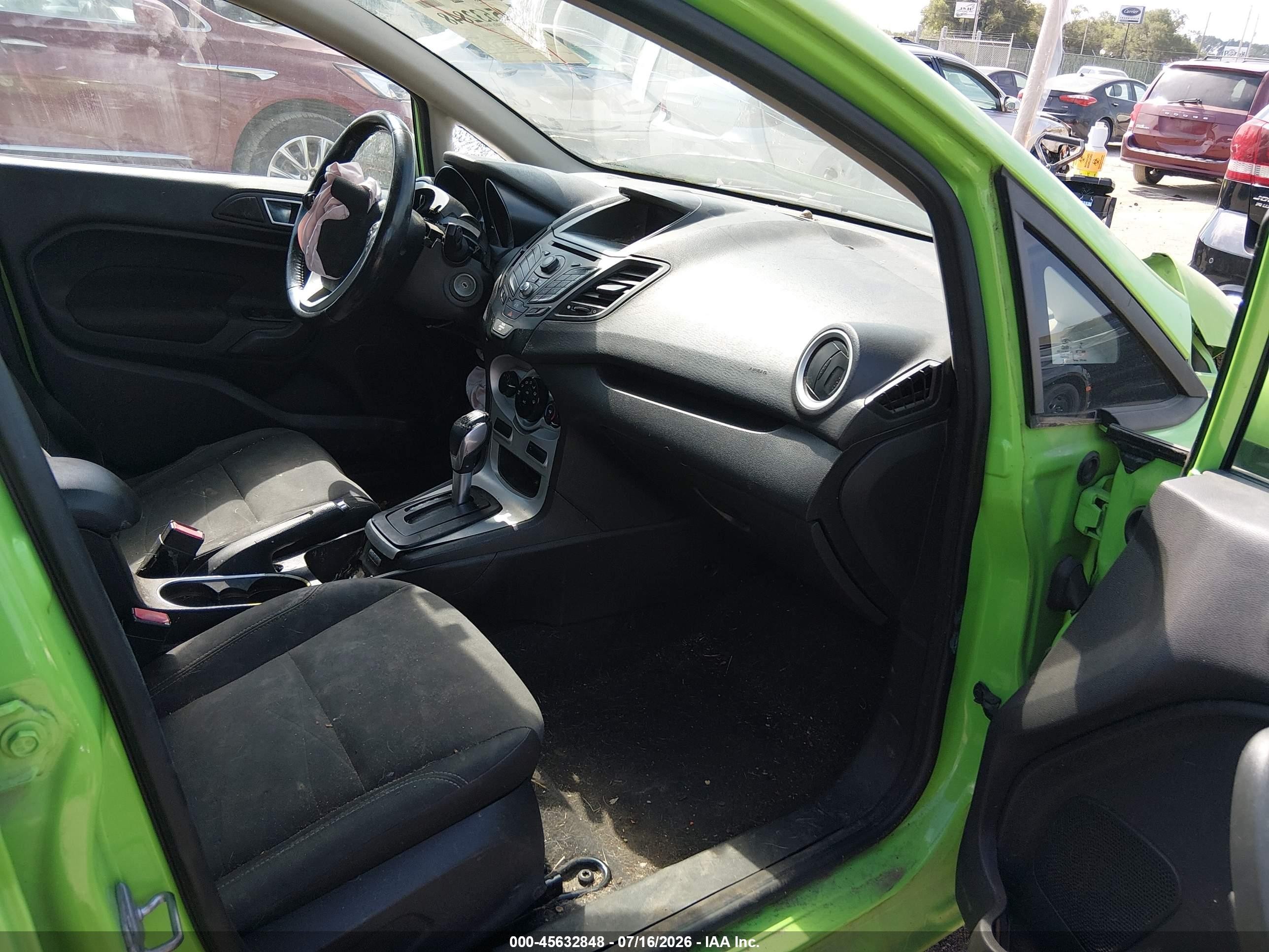 2014 Ford Fiesta Se Green vin: 3FADP4EJ6EM132941