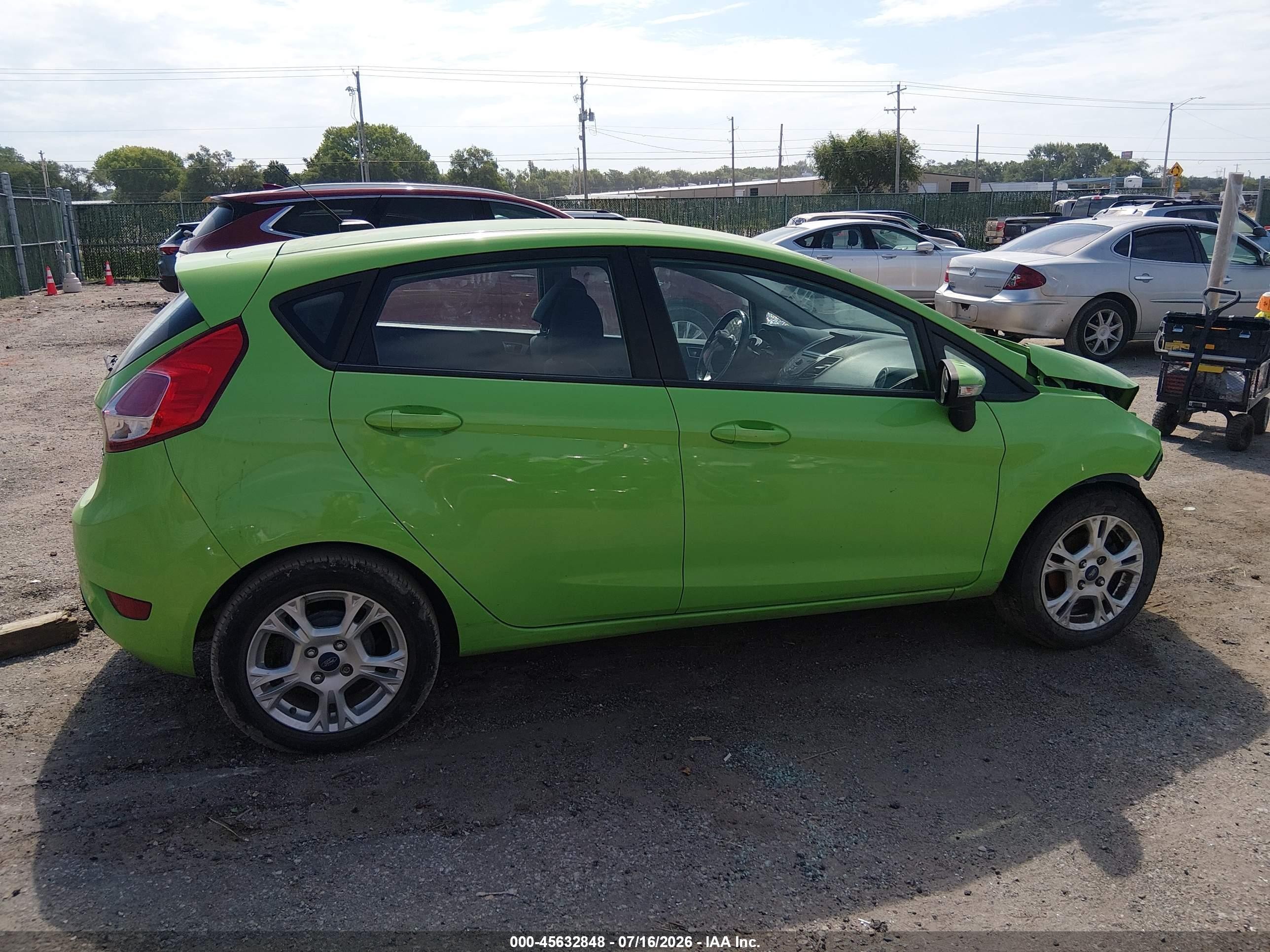 2014 Ford Fiesta Se Green vin: 3FADP4EJ6EM132941