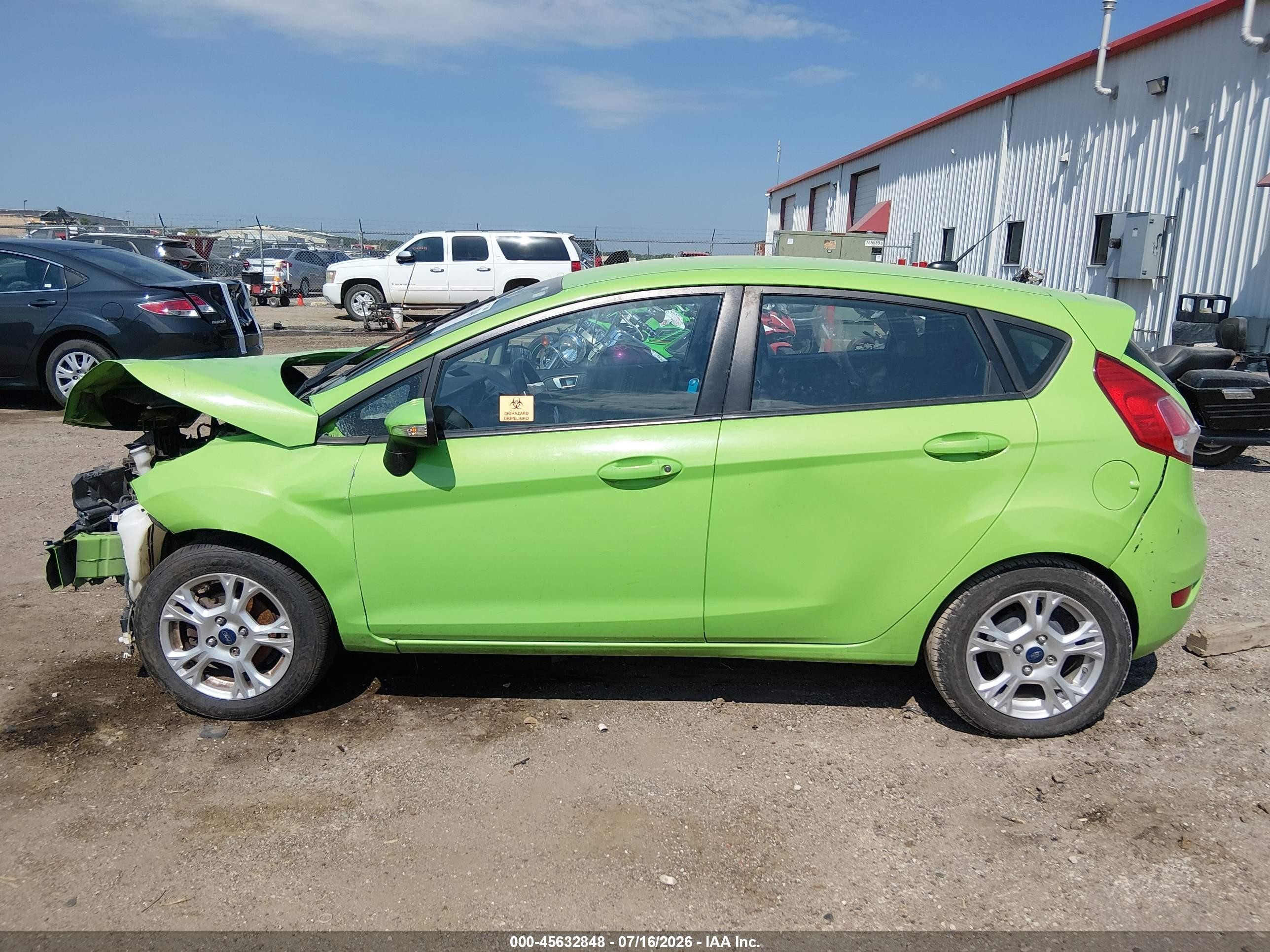 2014 Ford Fiesta Se Green vin: 3FADP4EJ6EM132941