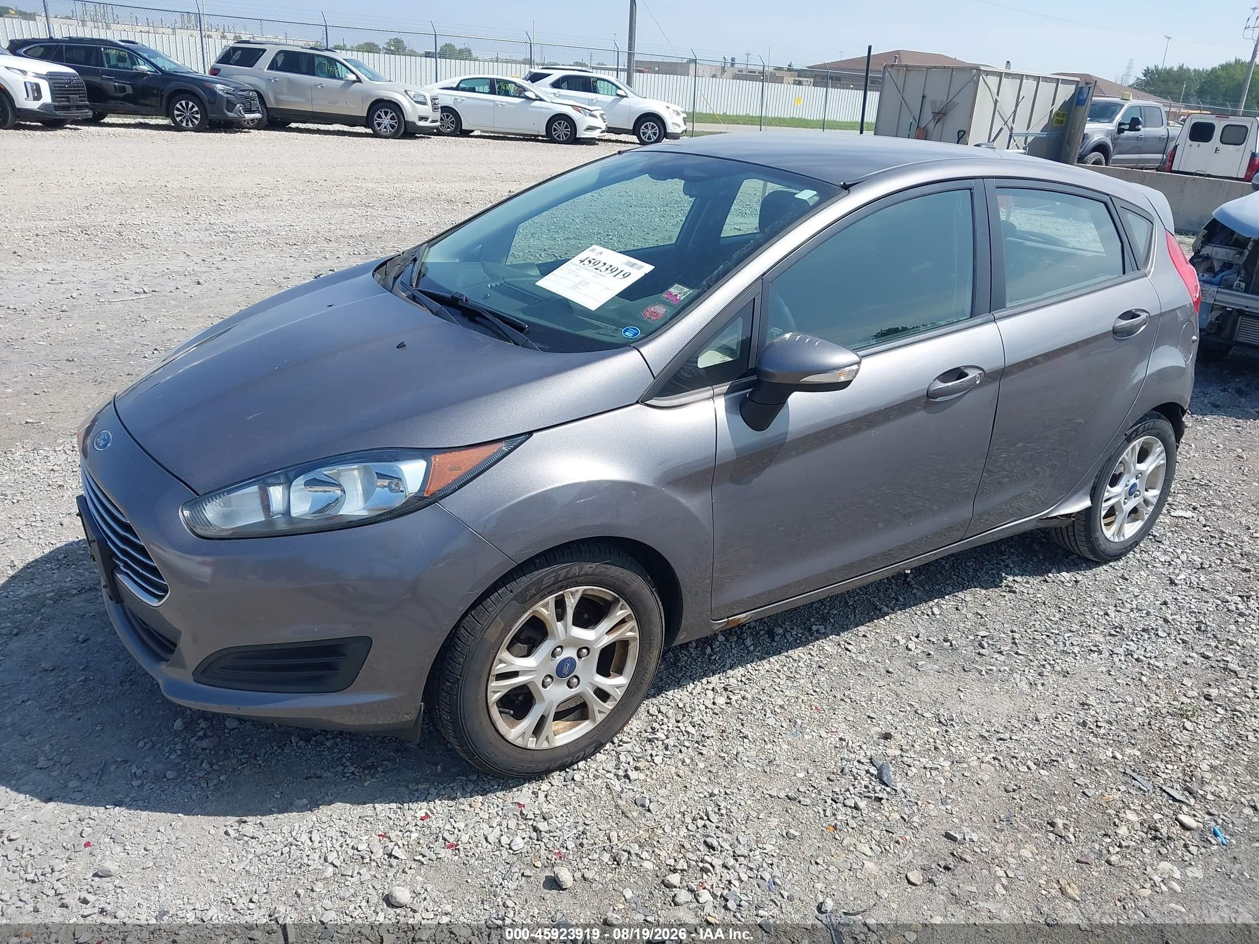 2014 Ford Fiesta Se Gray vin: 3FADP4EJ6EM145334