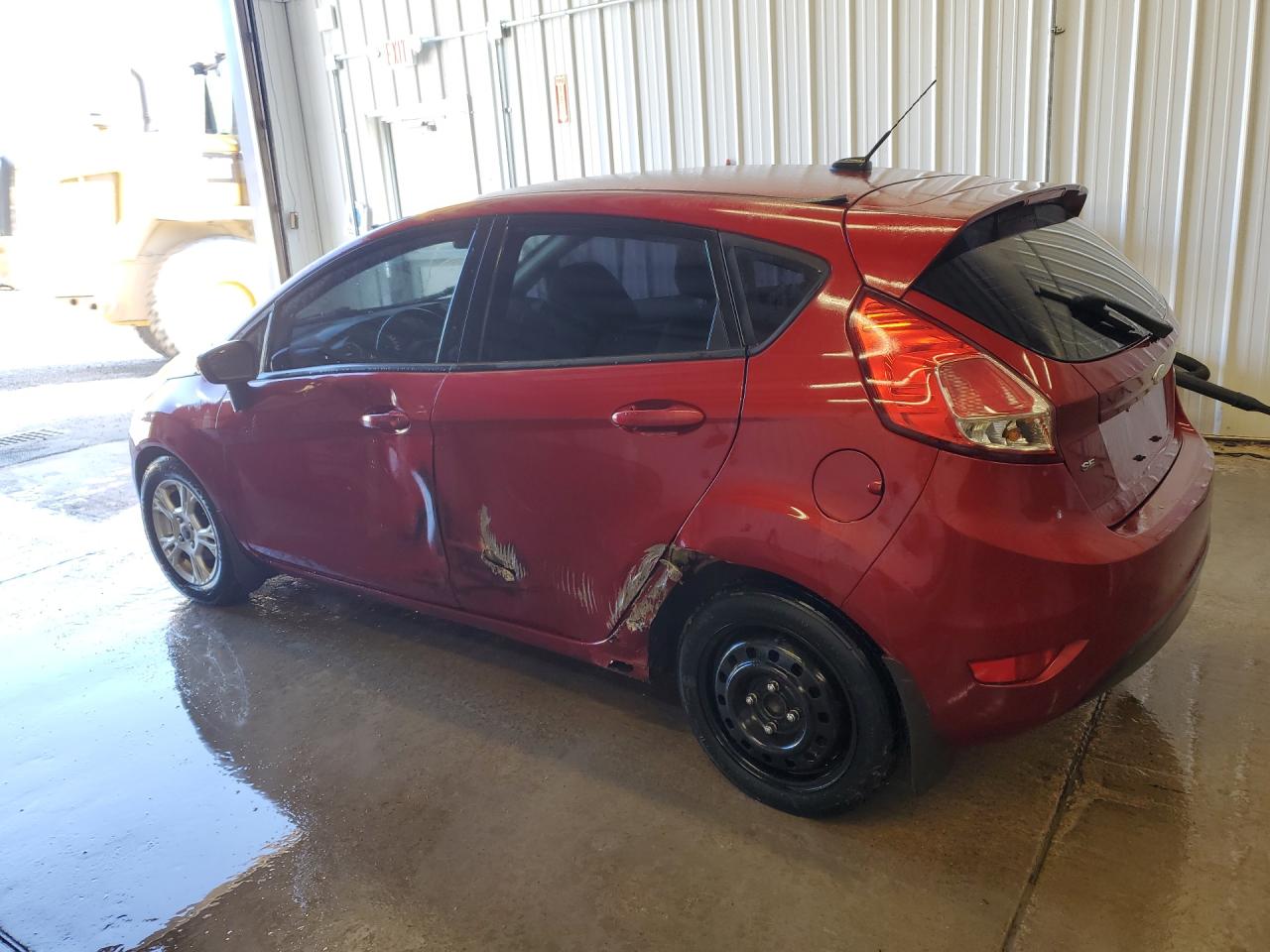 2014 Ford Fiesta Se Red vin: 3FADP4EJ6EM234112 Damage: Left Rocker Panel, Dent(S) W/ Paint Dmg, > 12 Inches