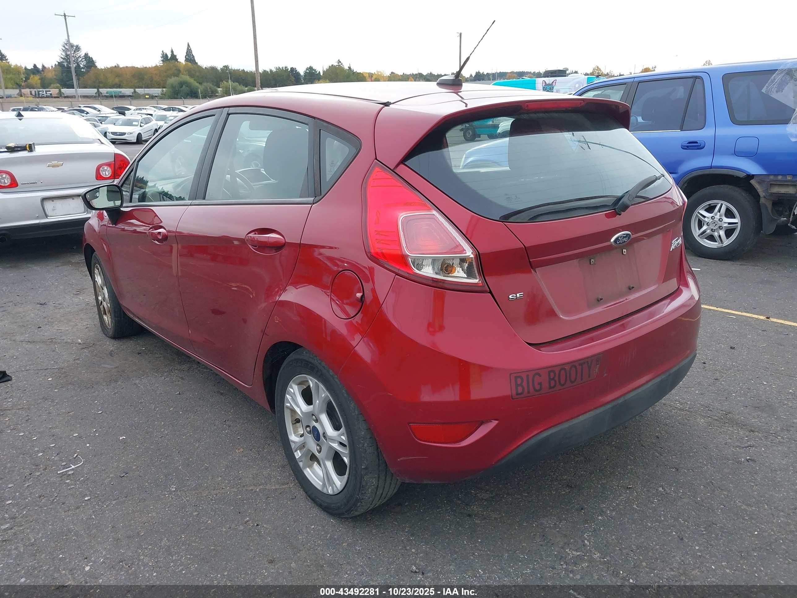 2014 Ford Fiesta Se Red vin: 3FADP4EJ6EM235891