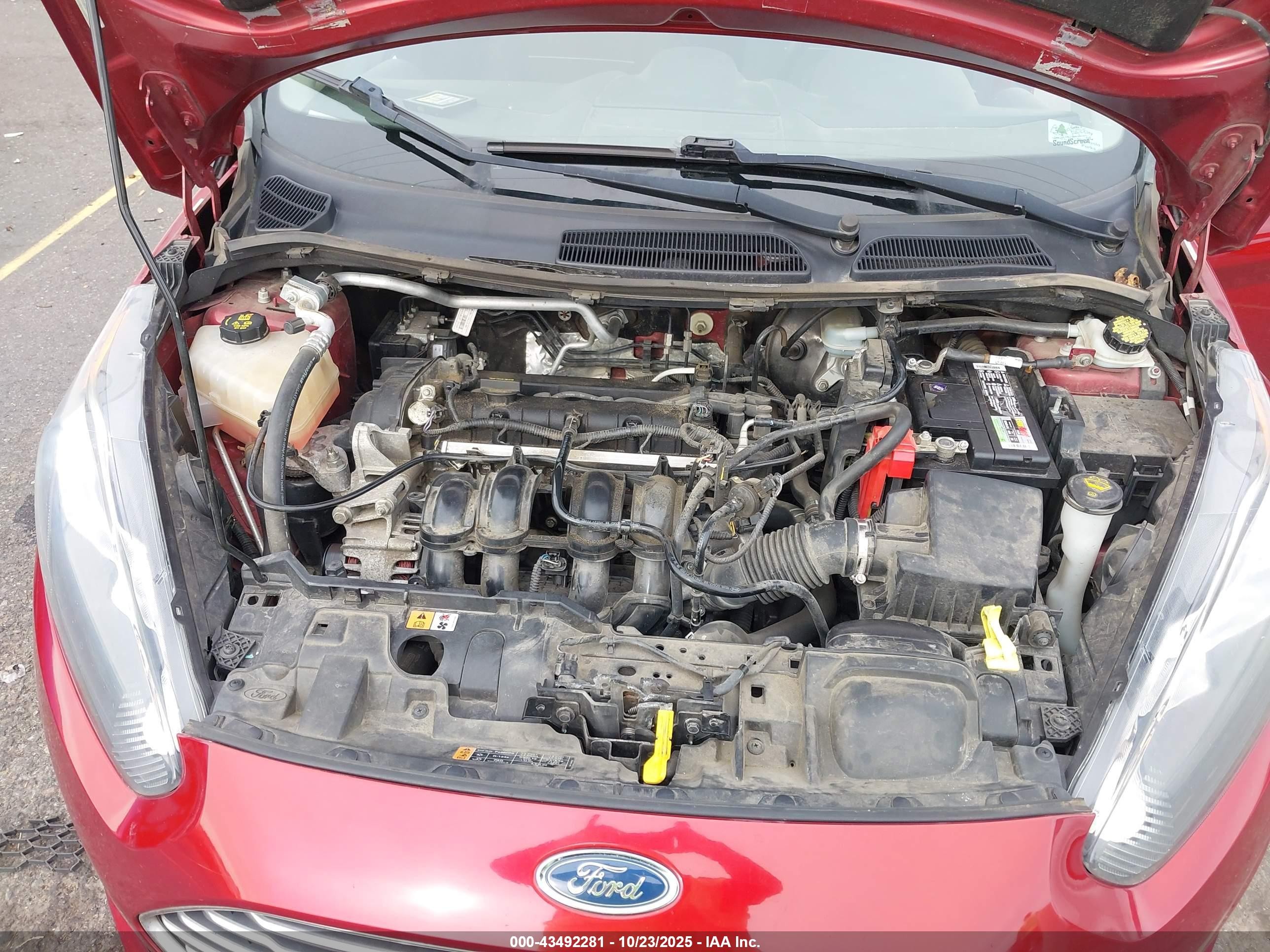 2014 Ford Fiesta Se Red vin: 3FADP4EJ6EM235891