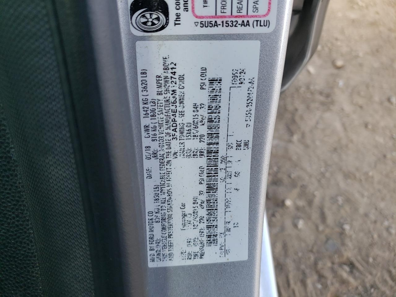 2018 Ford Fiesta Se Silver vin: 3FADP4EJ6JM127412