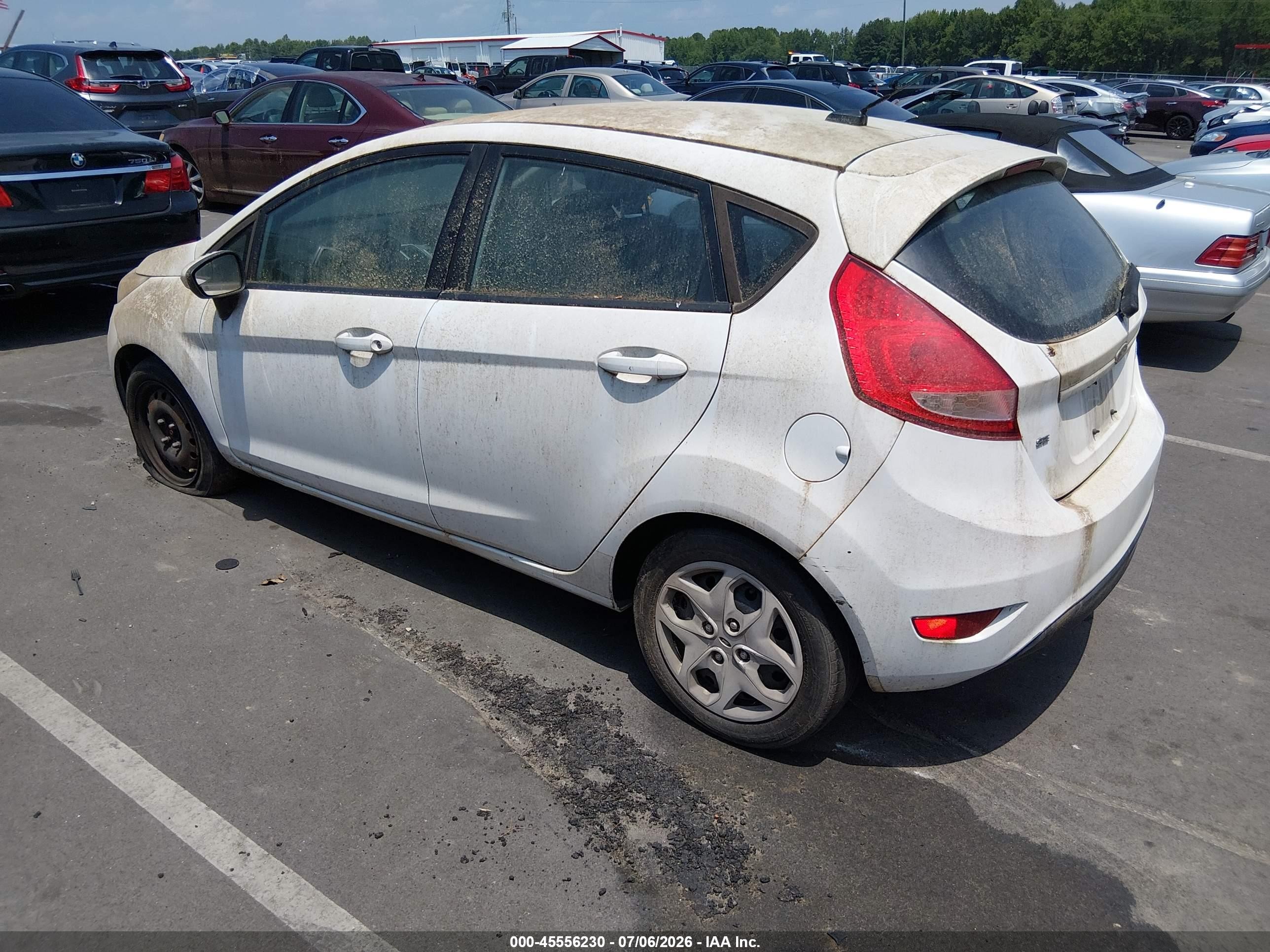 2013 Ford Fiesta Se White vin: 3FADP4EJ7DM213171
