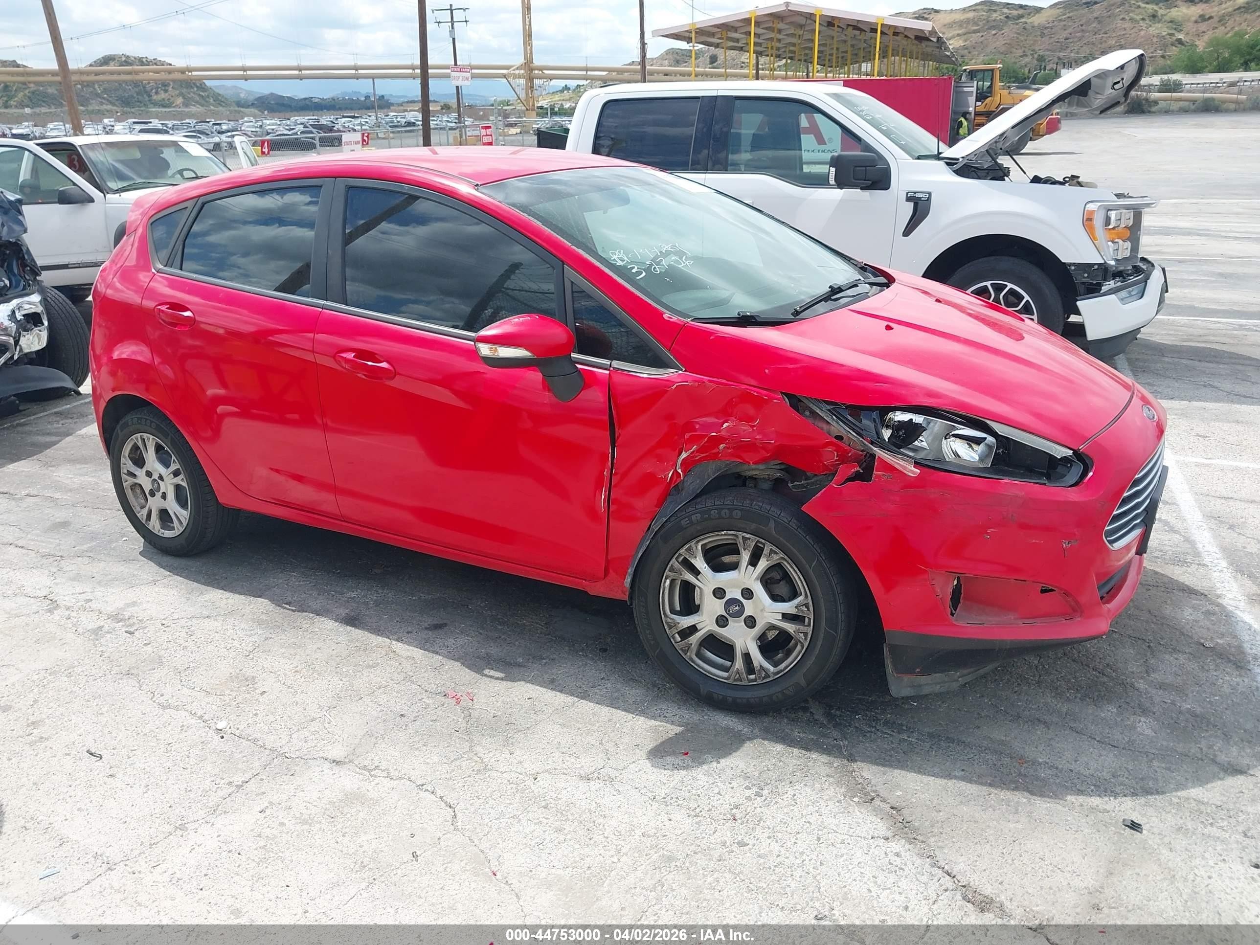 2014 Ford Fiesta Se Red vin: 3FADP4EJ7EM108146