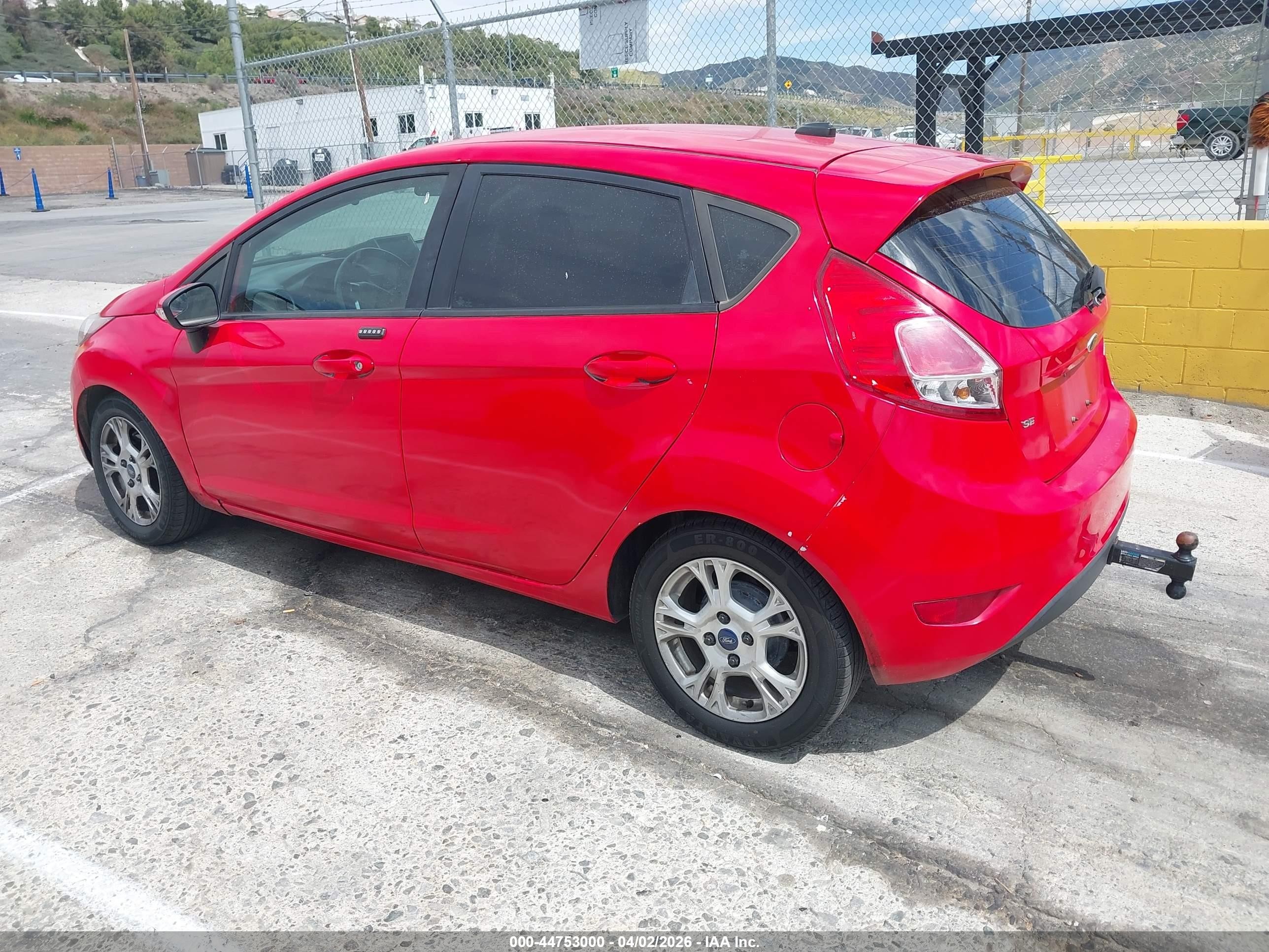 2014 Ford Fiesta Se Red vin: 3FADP4EJ7EM108146