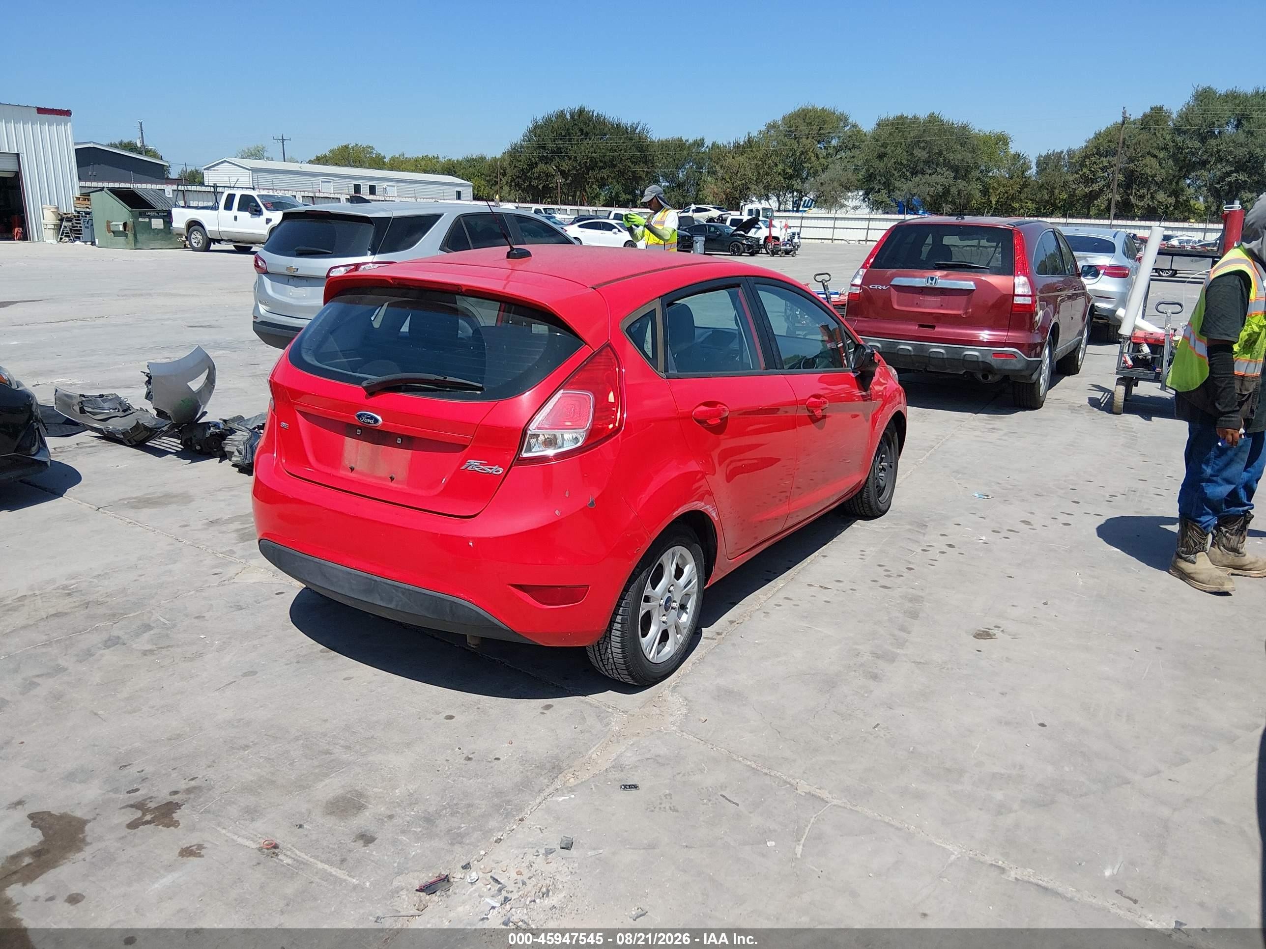 2014 Ford Fiesta Se Red vin: 3FADP4EJ7EM142751