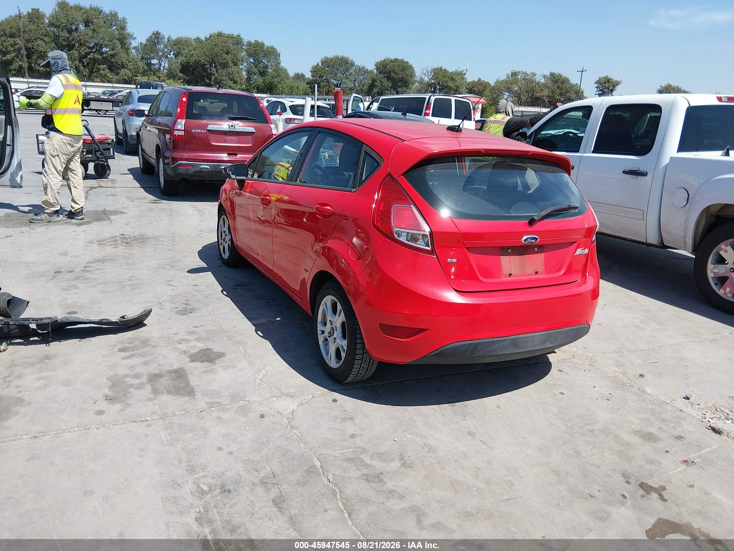 2014 Ford Fiesta Se Red vin: 3FADP4EJ7EM142751