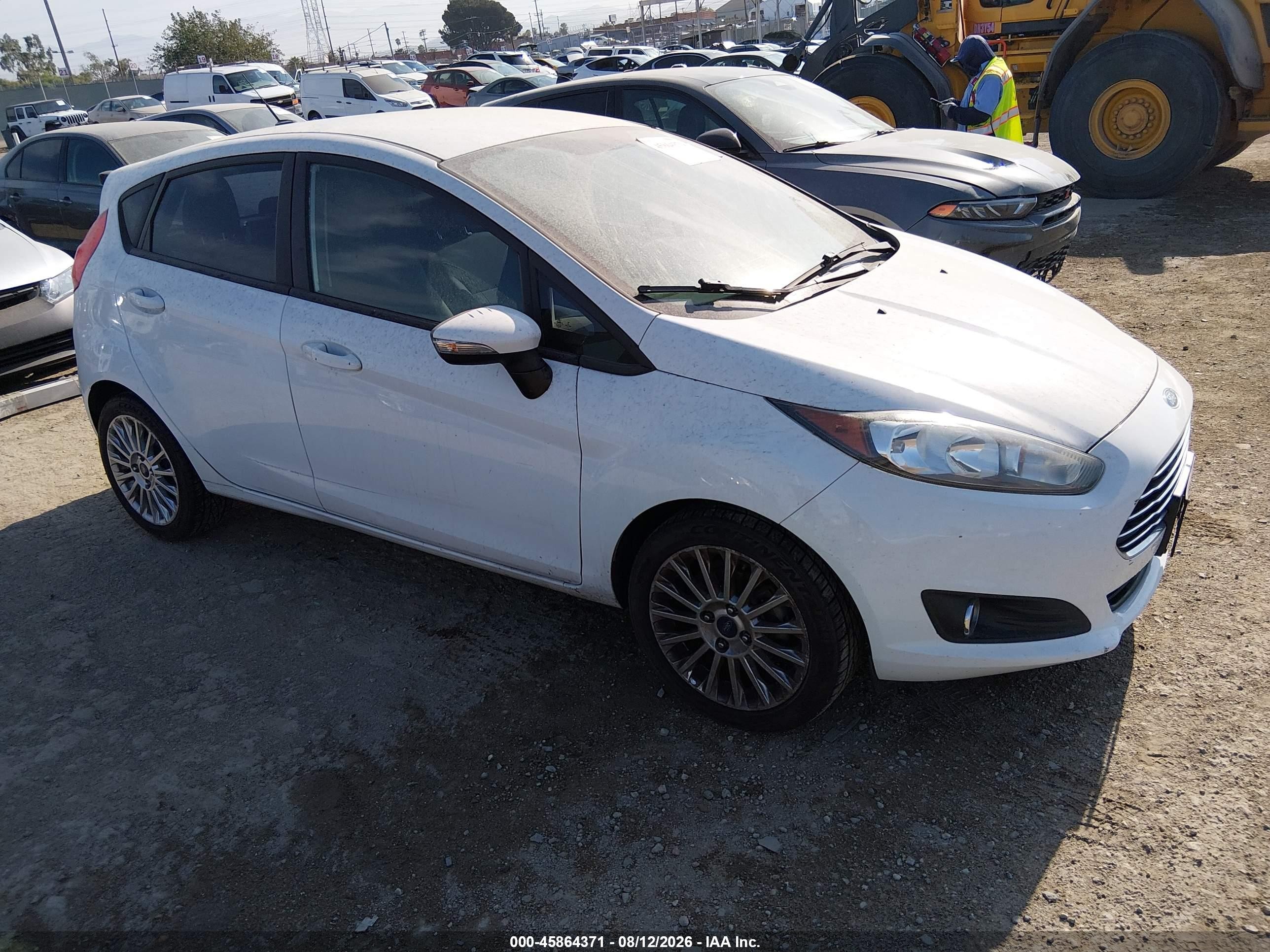 2015 Ford Fiesta Se White vin: 3FADP4EJ7FM108245