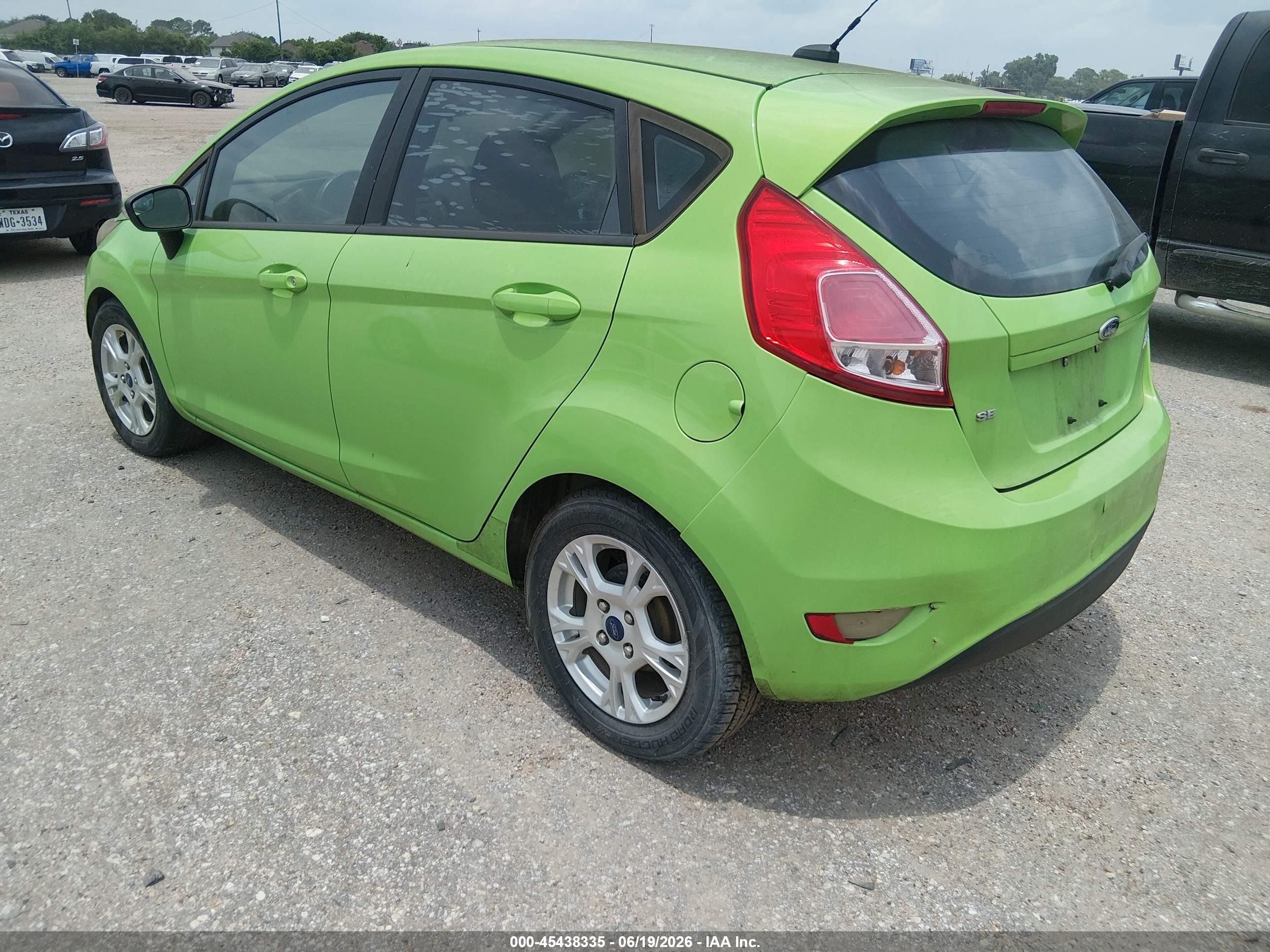 2015 Ford Fiesta Se Green vin: 3FADP4EJ7FM161480