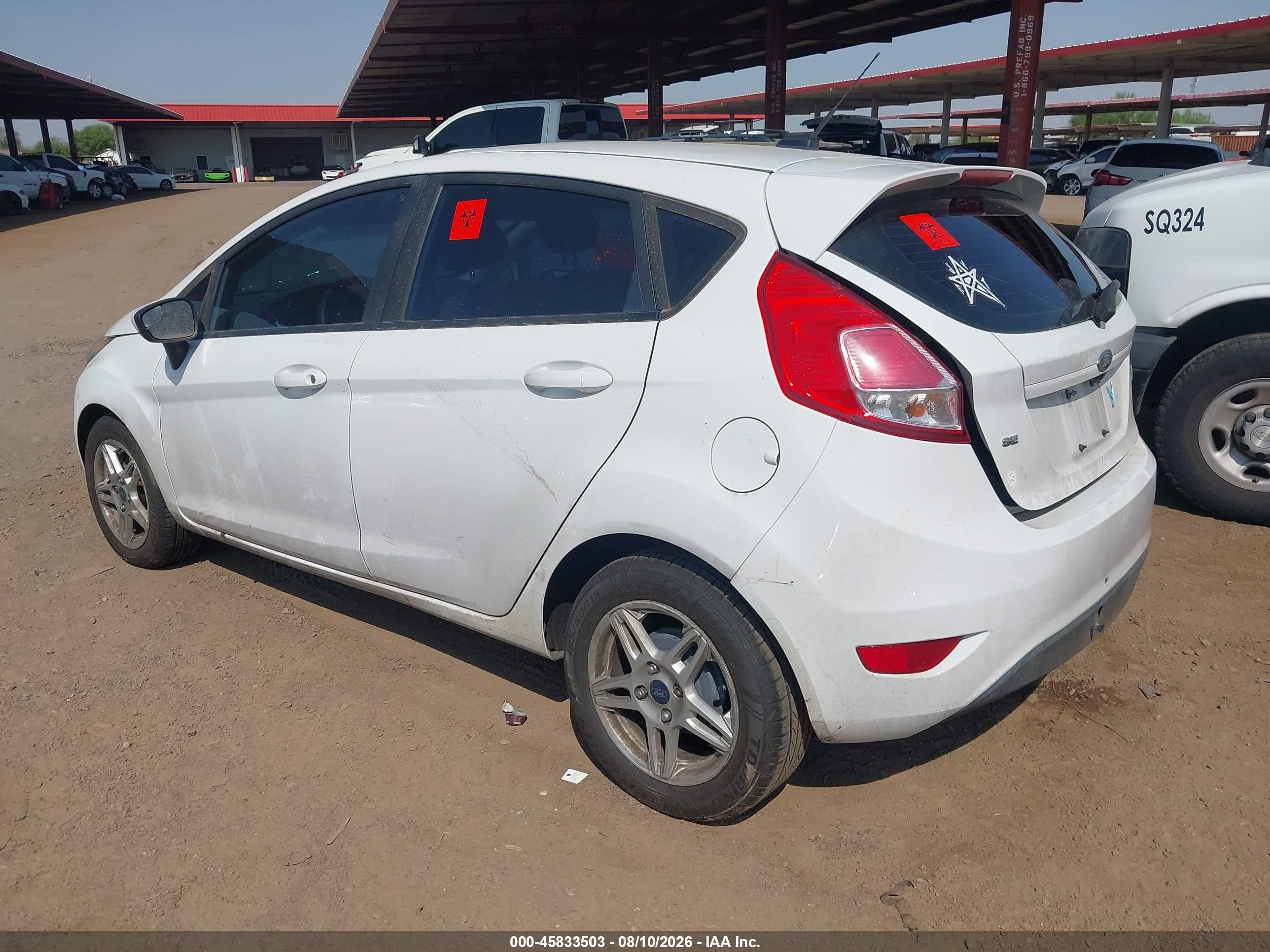 2018 Ford Fiesta Se White vin: 3FADP4EJ7JM115382