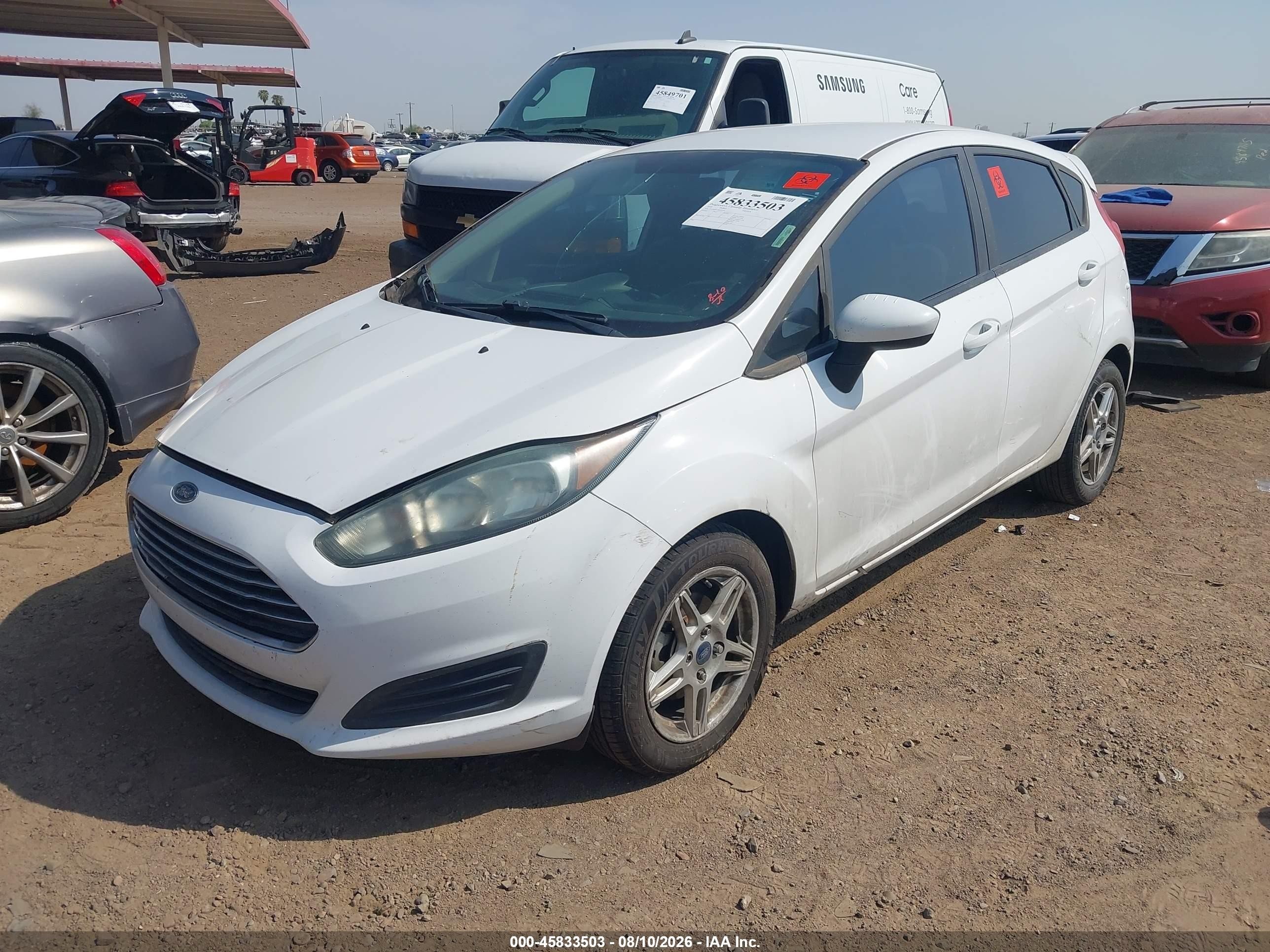 2018 Ford Fiesta Se White vin: 3FADP4EJ7JM115382