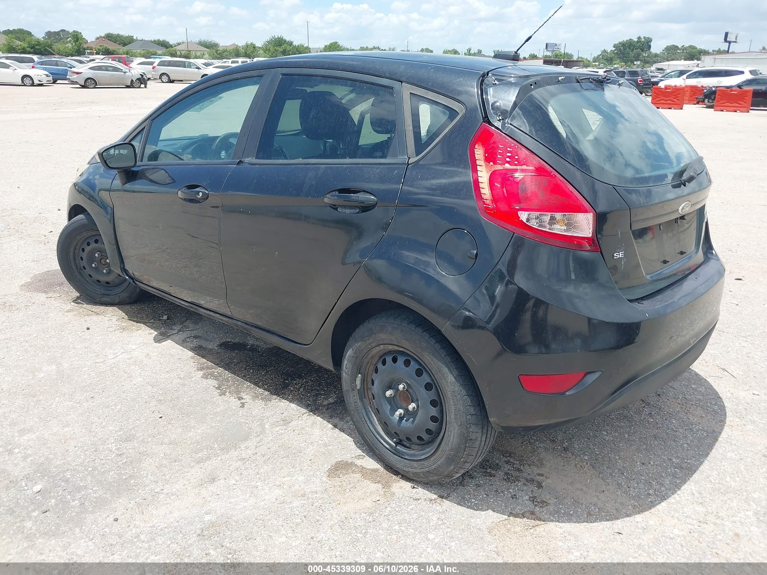 2013 Ford Fiesta Se Black vin: 3FADP4EJ8DM186787