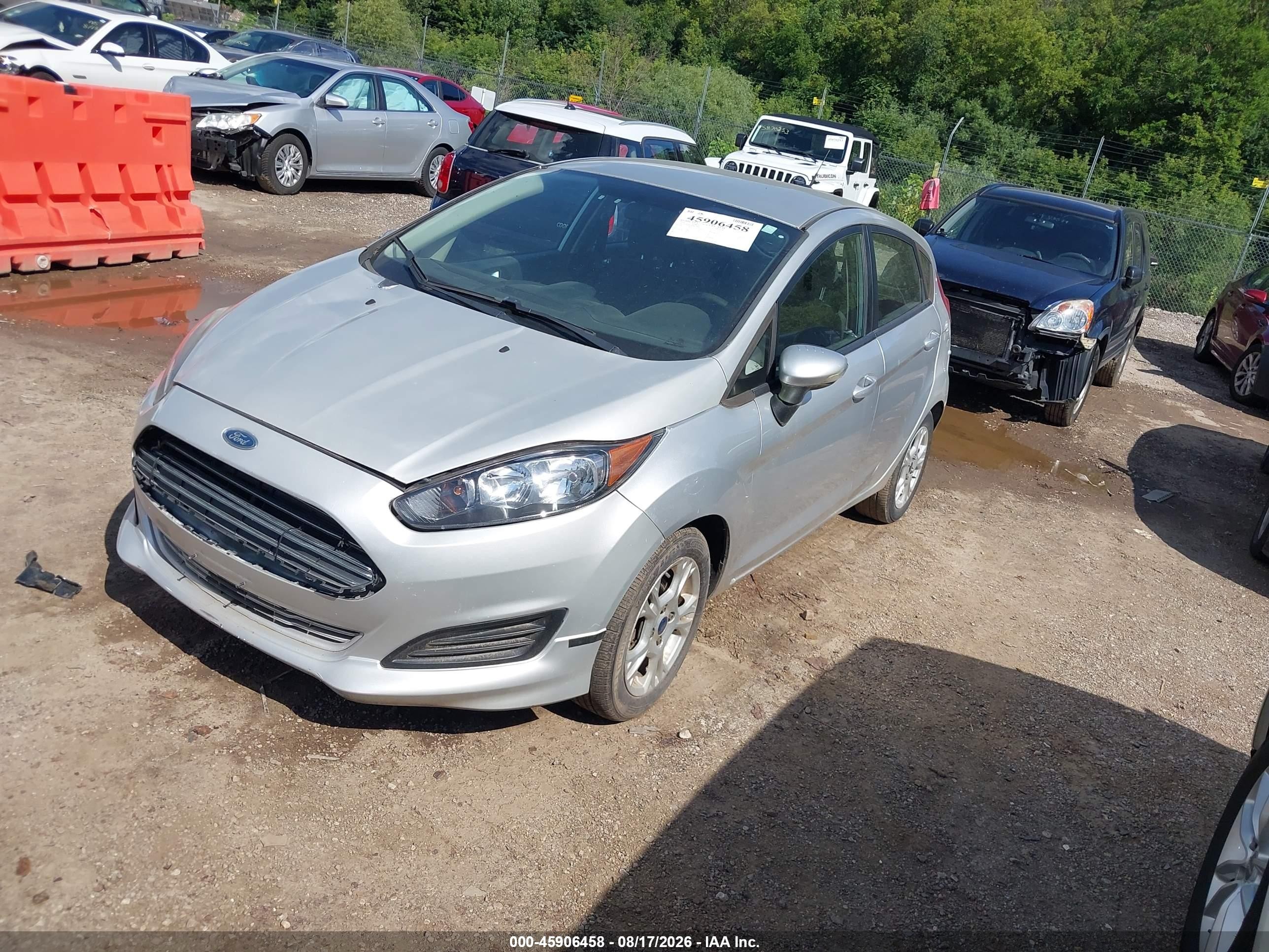2014 Ford Fiesta Se Gray vin: 3FADP4EJ8EM102680
