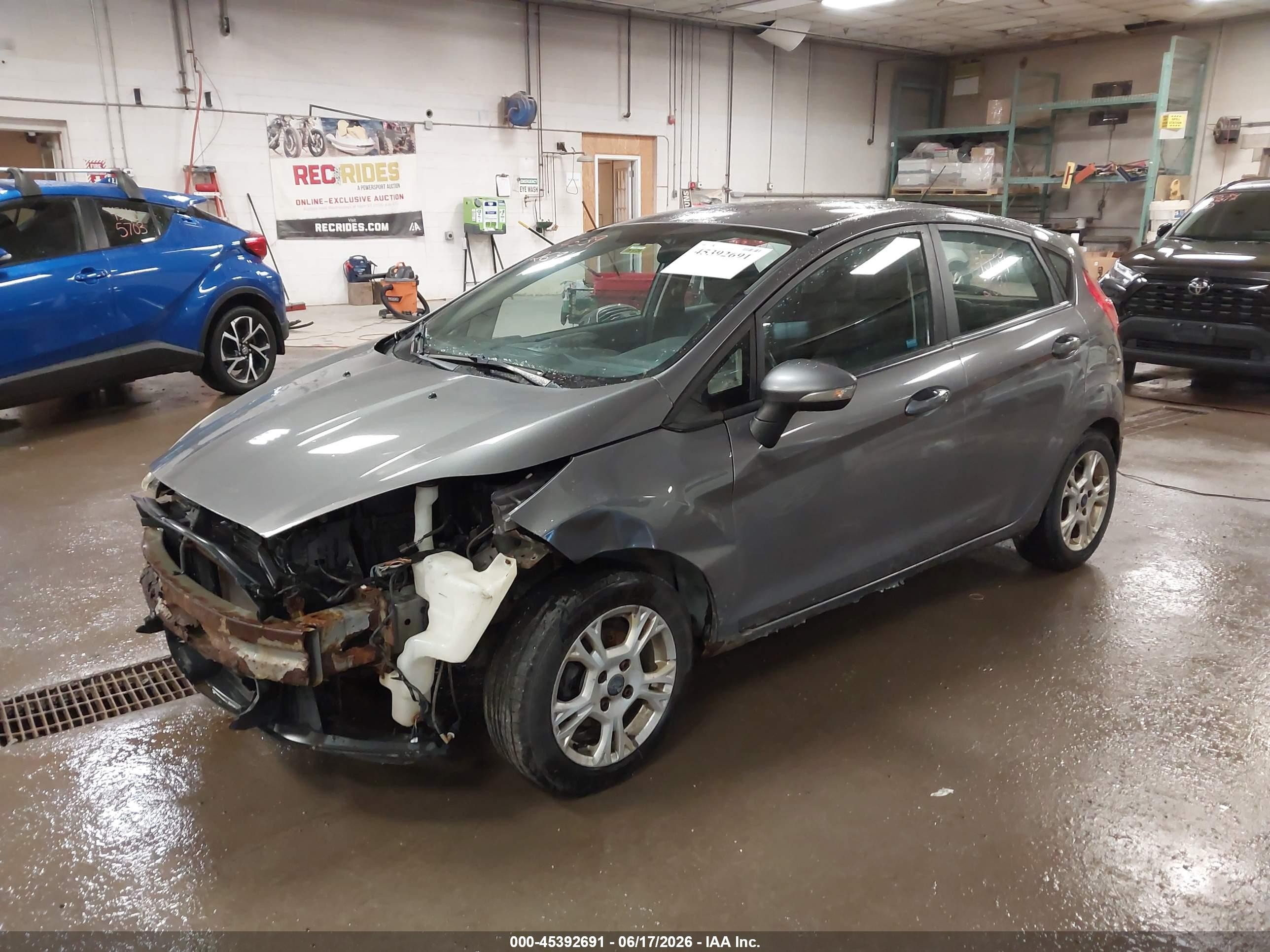 2014 Ford Fiesta Se Gray vin: 3FADP4EJ8EM194678
