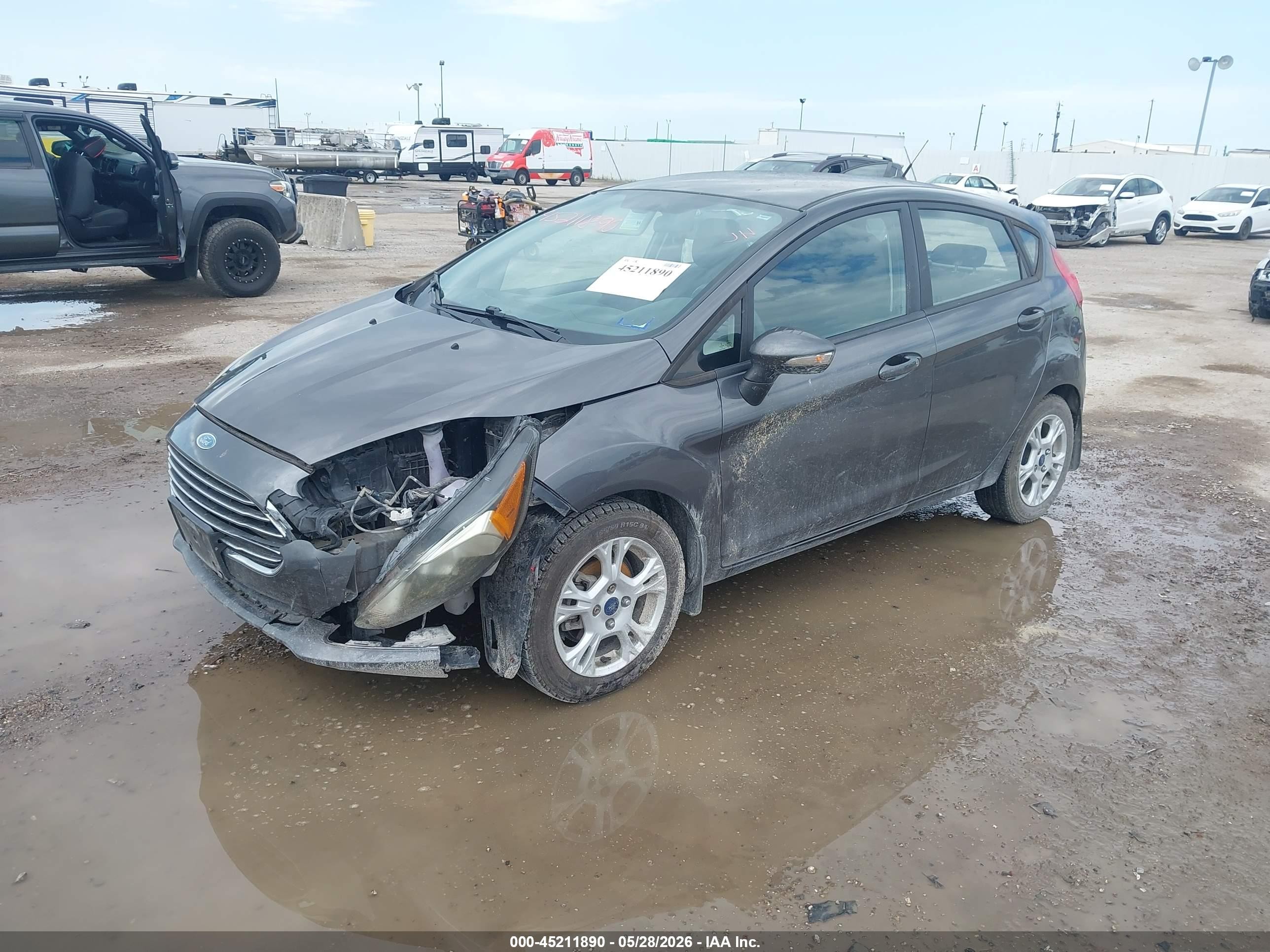 2015 Ford Fiesta Se Gray vin: 3FADP4EJ8FM190387
