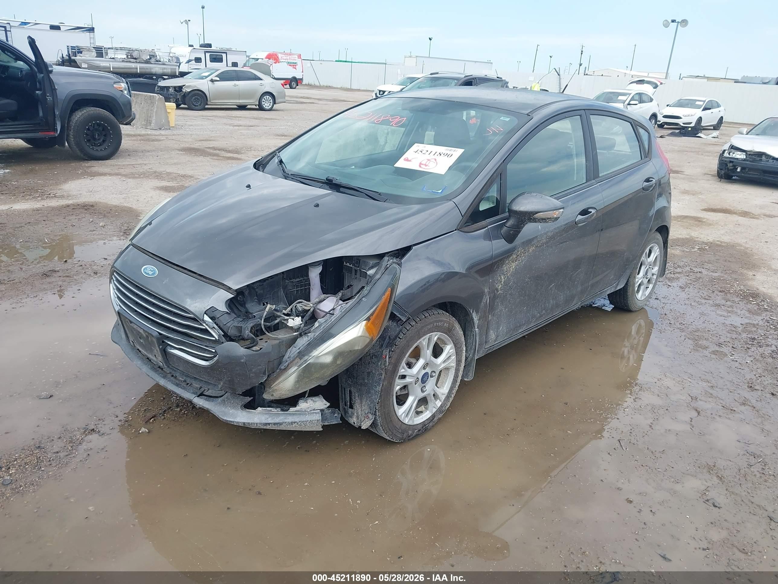 2015 Ford Fiesta Se Gray vin: 3FADP4EJ8FM190387