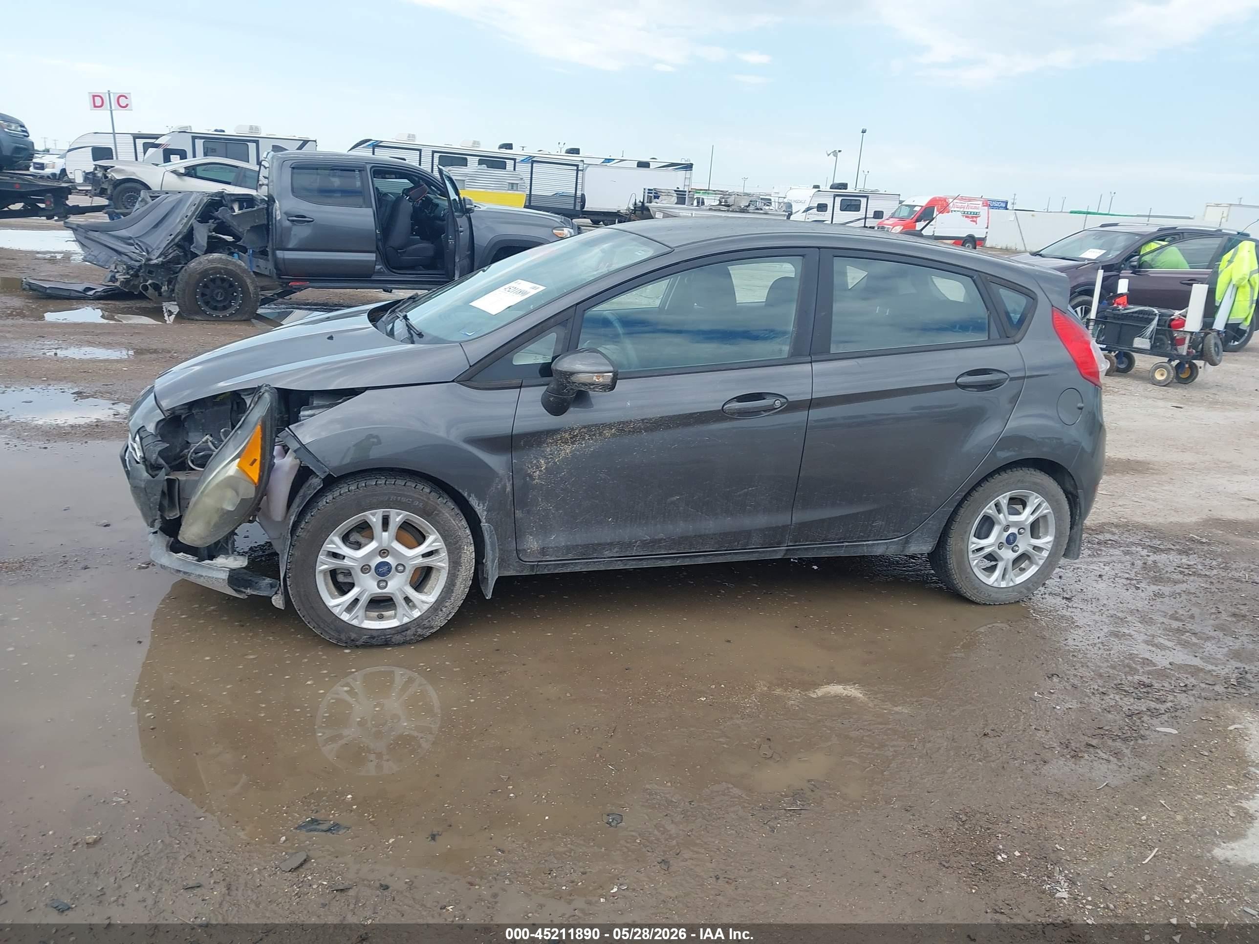 2015 Ford Fiesta Se Gray vin: 3FADP4EJ8FM190387