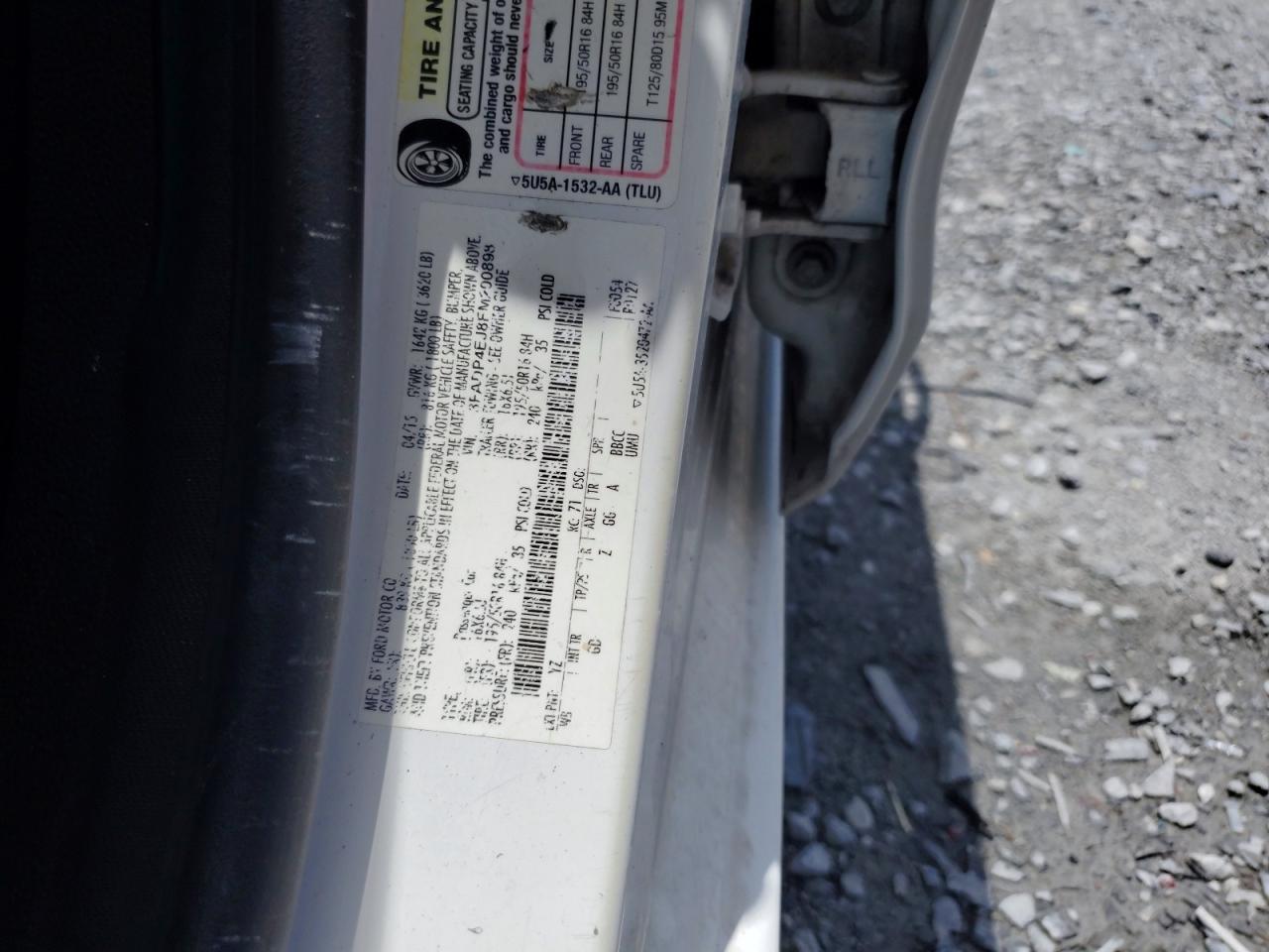2015 Ford Fiesta Se White vin: 3FADP4EJ8FM200898