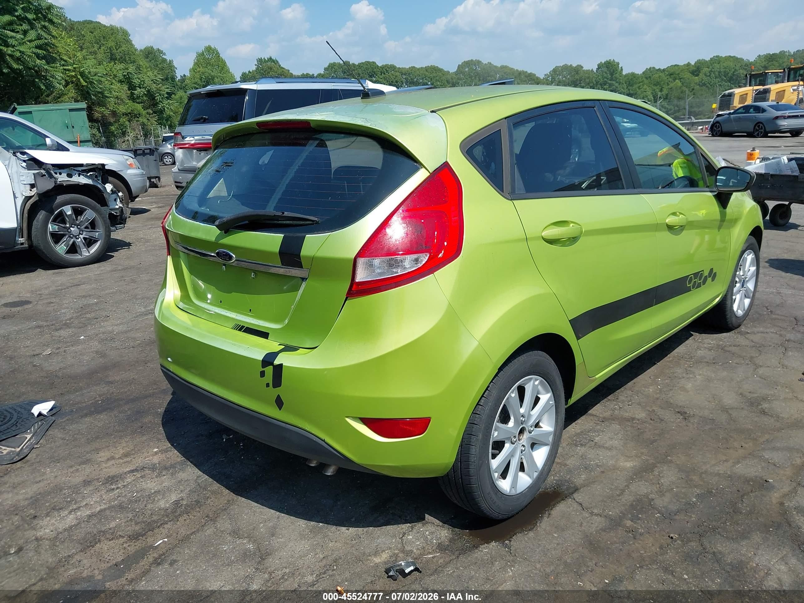 2011 Ford Fiesta Se Green vin: 3FADP4EJ9BM185922