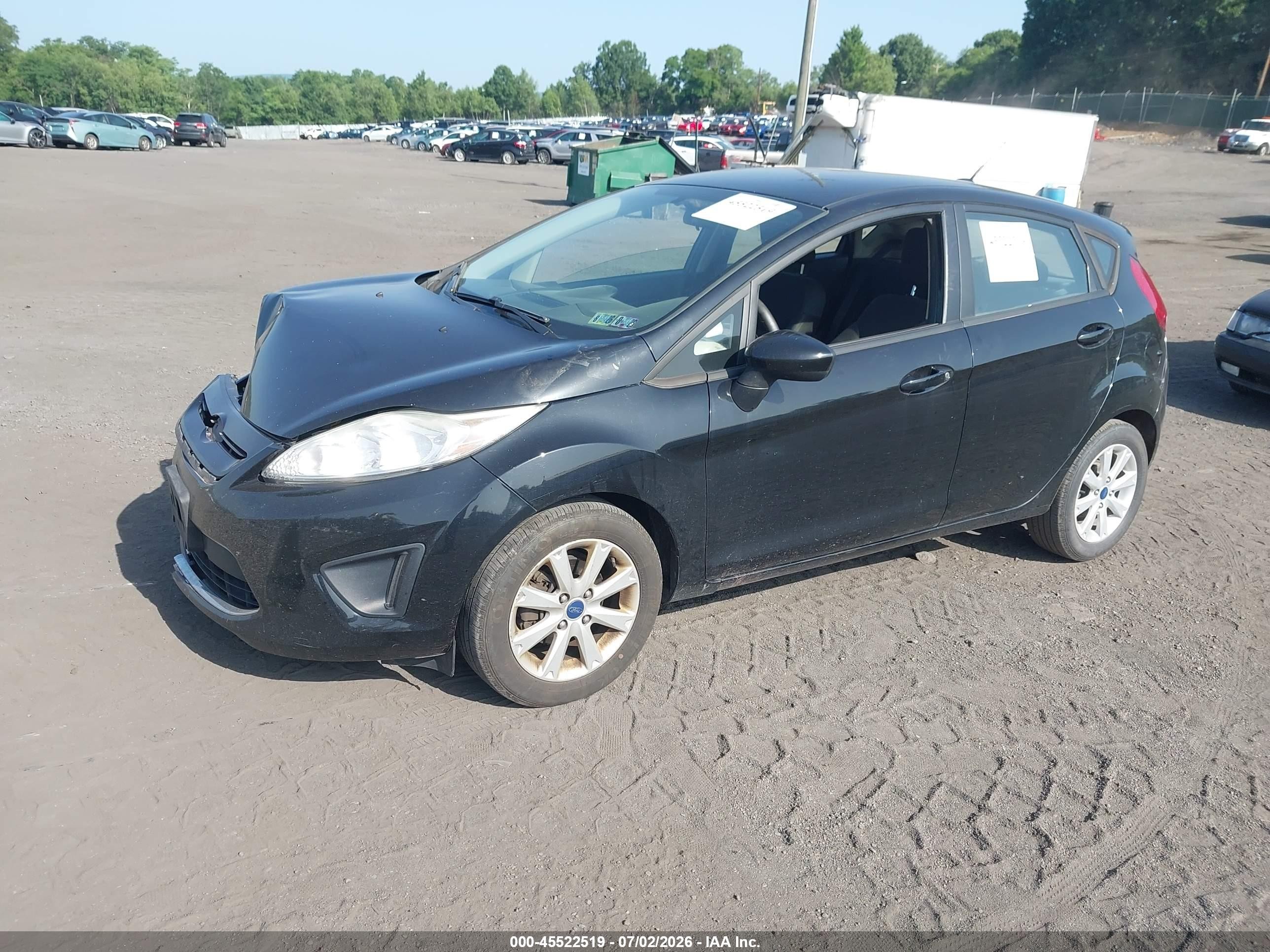 2012 Ford Fiesta Se Black vin: 3FADP4EJ9CM127942